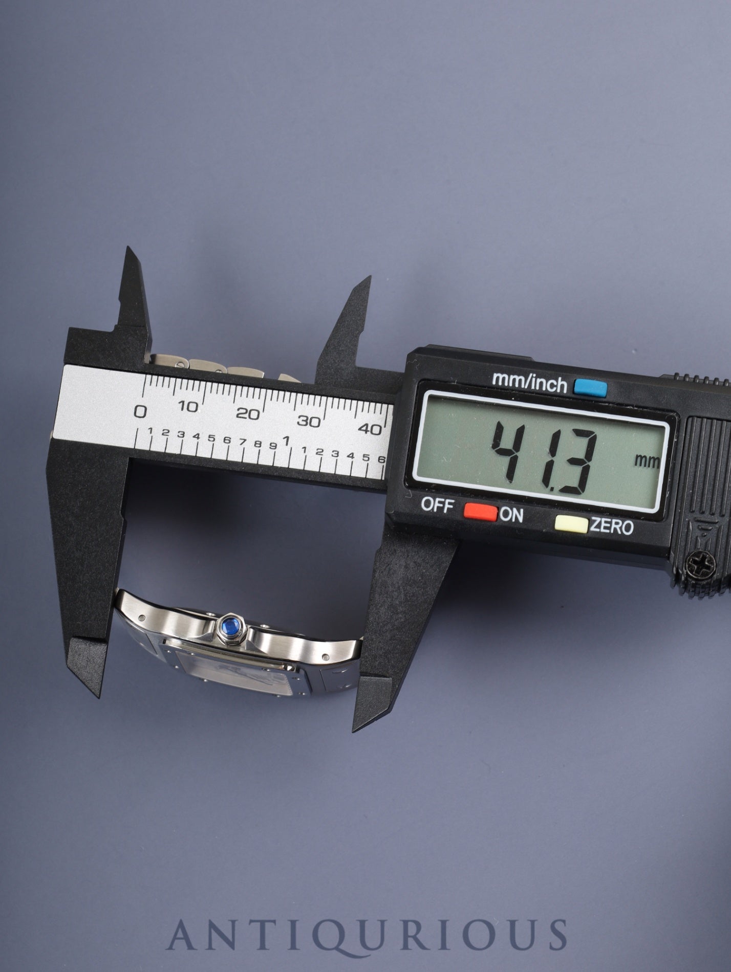 Cartier Santos Galbee LM 2319 Automatic Stainless Steel Watch with Silver Guilloche Dial, Box, Booklet, Warranty Card, Complete Serviced at a Cartier Boutique