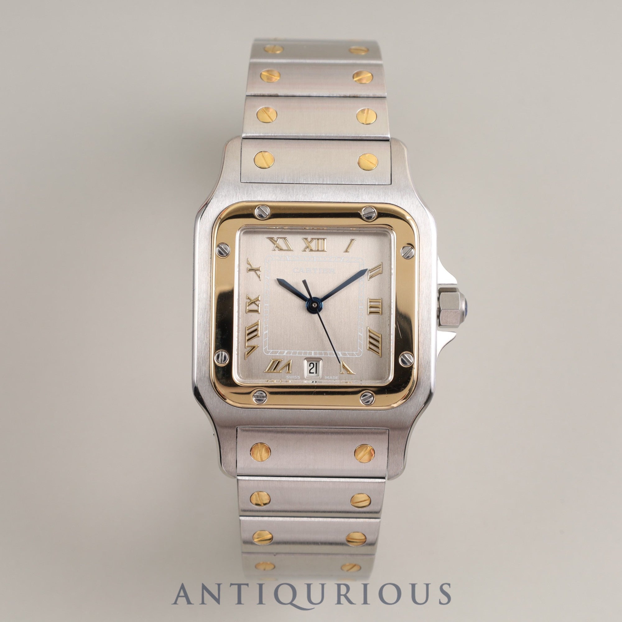 Cartier Santos Galbee LM 187901 Quartz SS/YG Grey Dial Completed Cartier Boutique Service