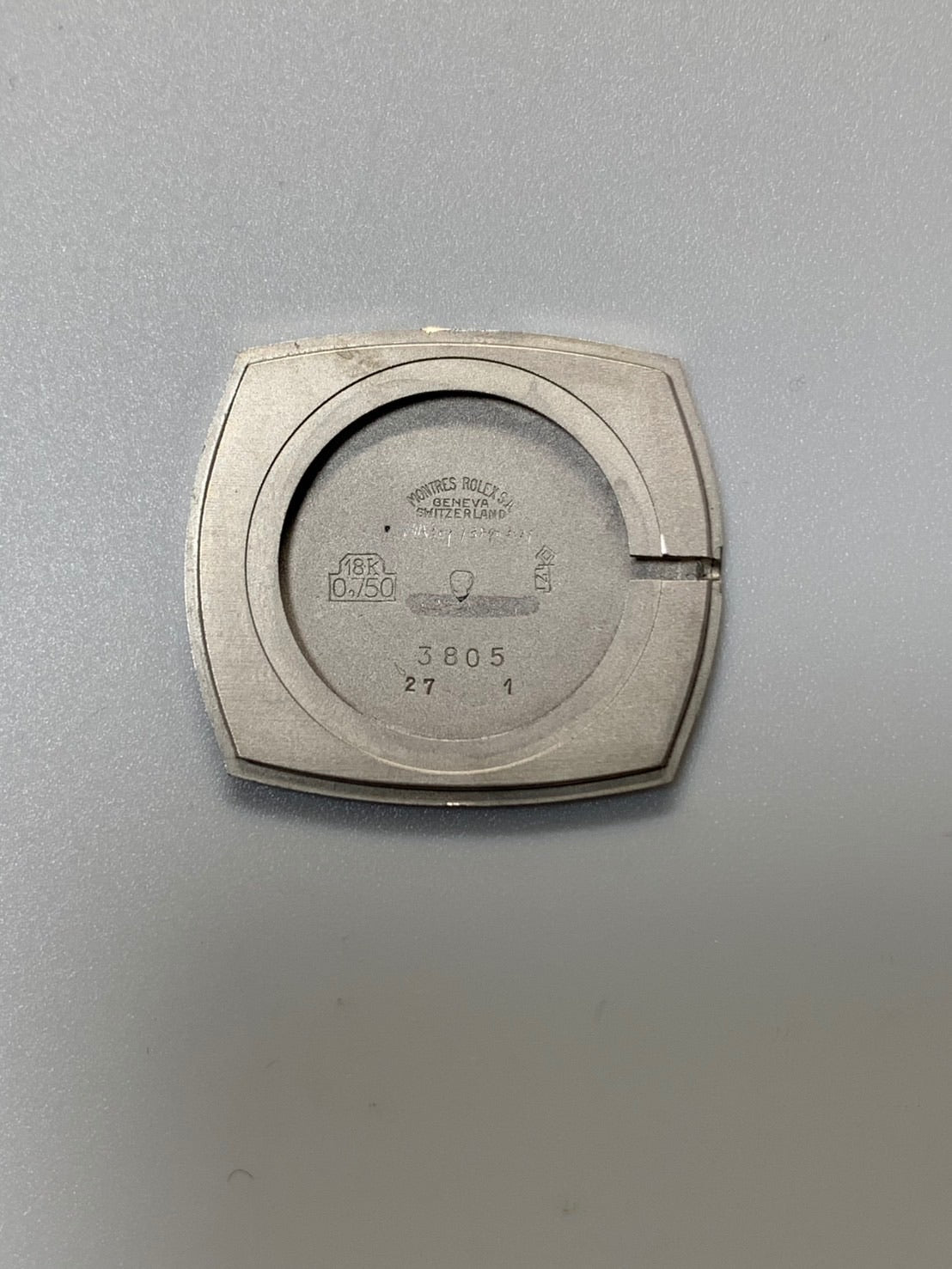 ロレックス チェリーニ 3805 手巻き Cal.1601 750WG 革 純正ピンバックル（SS）グレー文字盤（シグマダイアル） 41番（1974年）オーバーホール済み