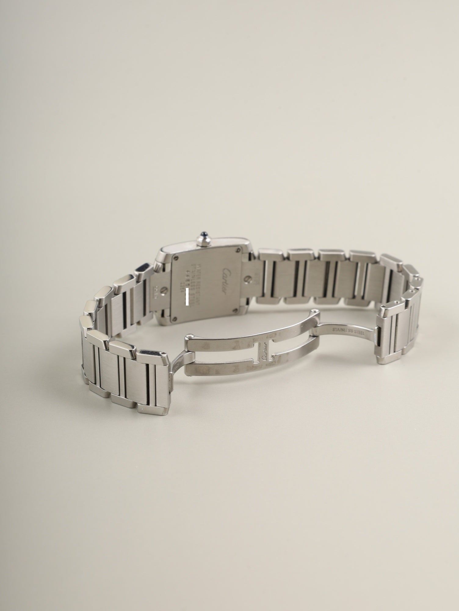 カルティエ タンクフランセーズ SM W51026Q3 / 2384 クォーツ Cal.057 SS SS ブラックローマン文字盤 箱 保証書（2003年）オーバーホール済み