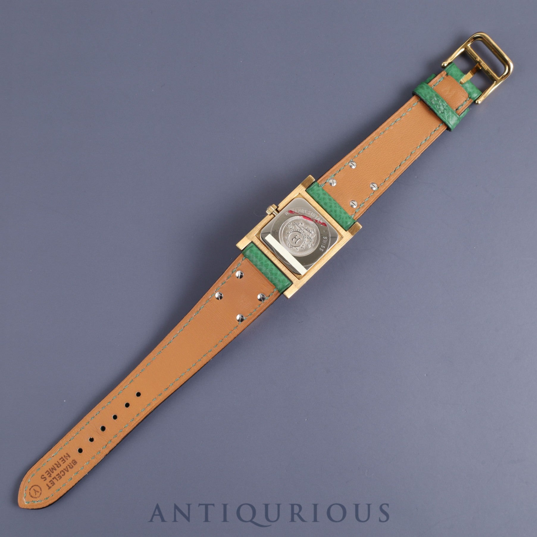 Hermes Medor 11.01 Quartz Cal.976.001 GP Genuine leather strap Genuine buckle (GP) White dial Overhauled