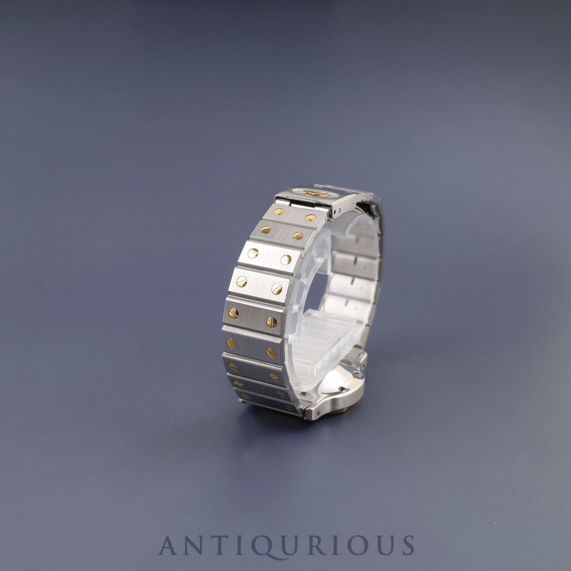 Cartier Santos Octagon LM 2966 Automatic, Stainless Steel/Yellow Gold, White Roman Dial, Completely Serviced at a Cartier Boutique