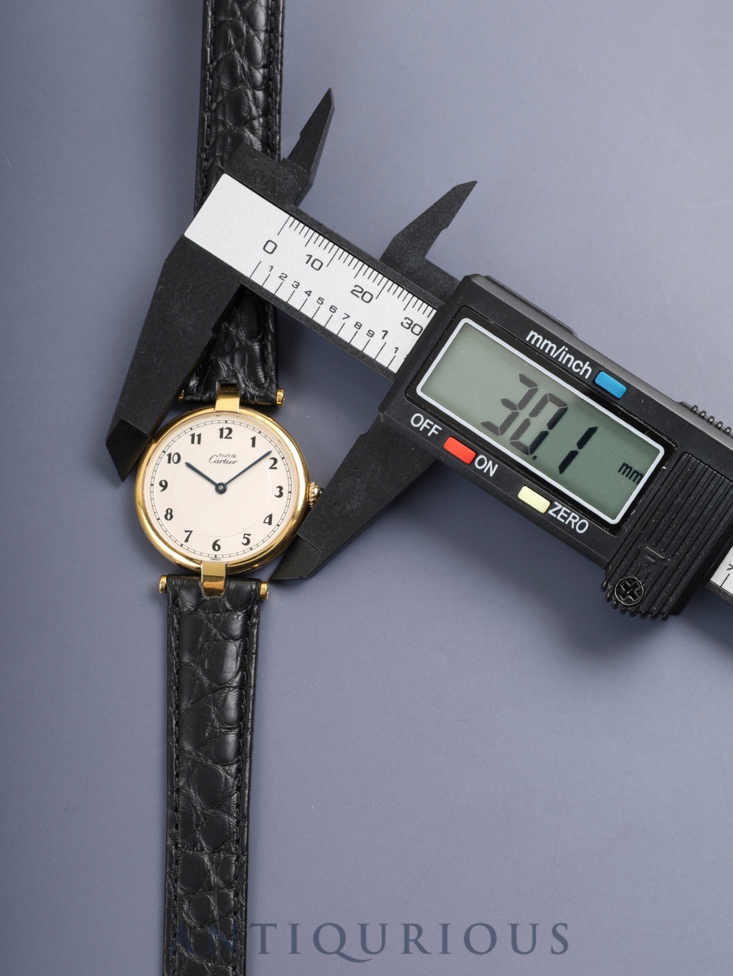 Cartier Must Vendome VLC LM 590003 Quartz Cal.690 SV925 Leather Genuine D-buckle (GP) Arabic dial (SWISS表記) Overhauled