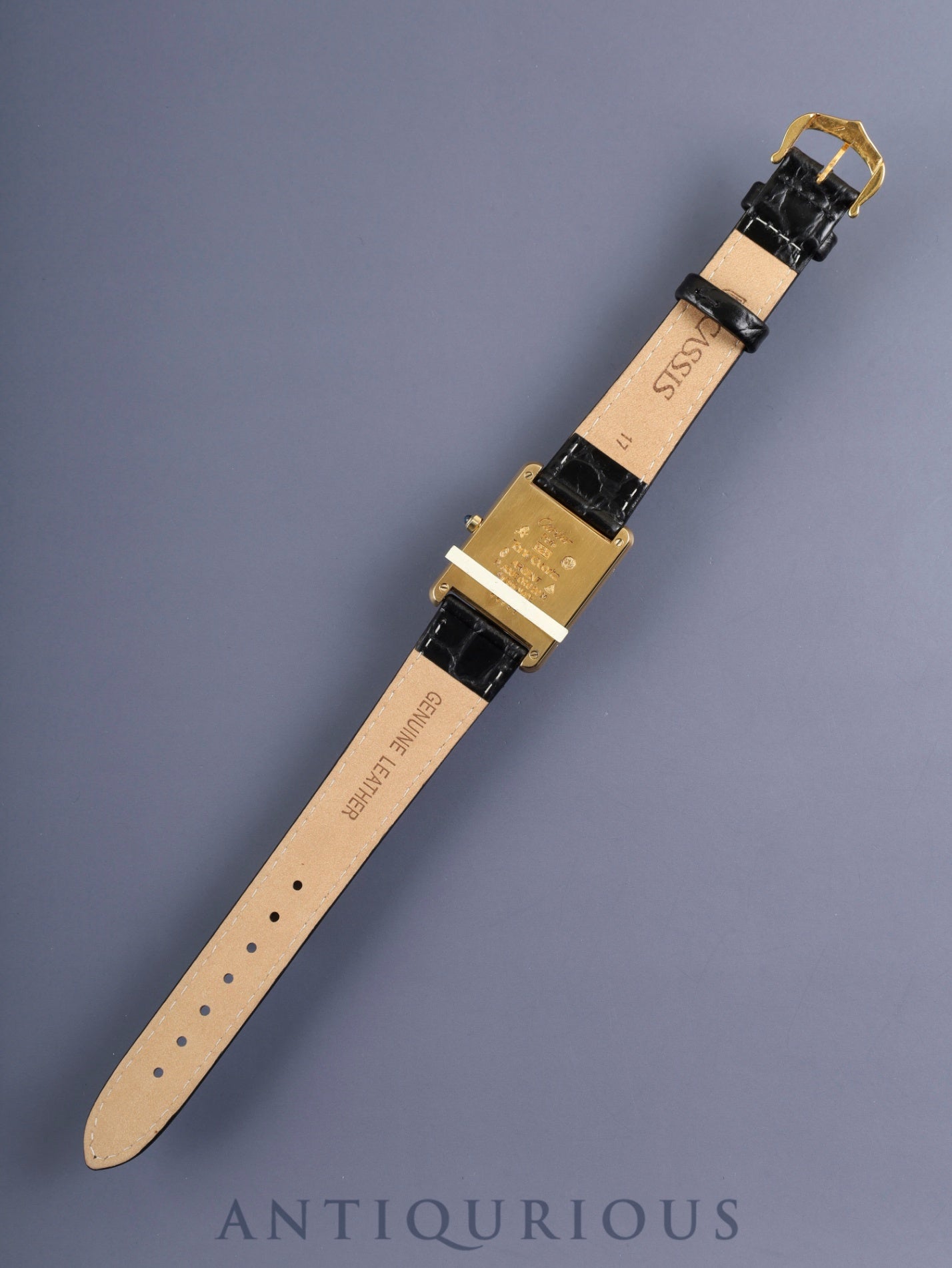 カルティエ マストタンク LM 6 81006 クォーツ Cal.81 SV925 革 純正ピンバックル（GP） シャンパン飛びローマン文字盤（SWISS表記）オーバーホール済み