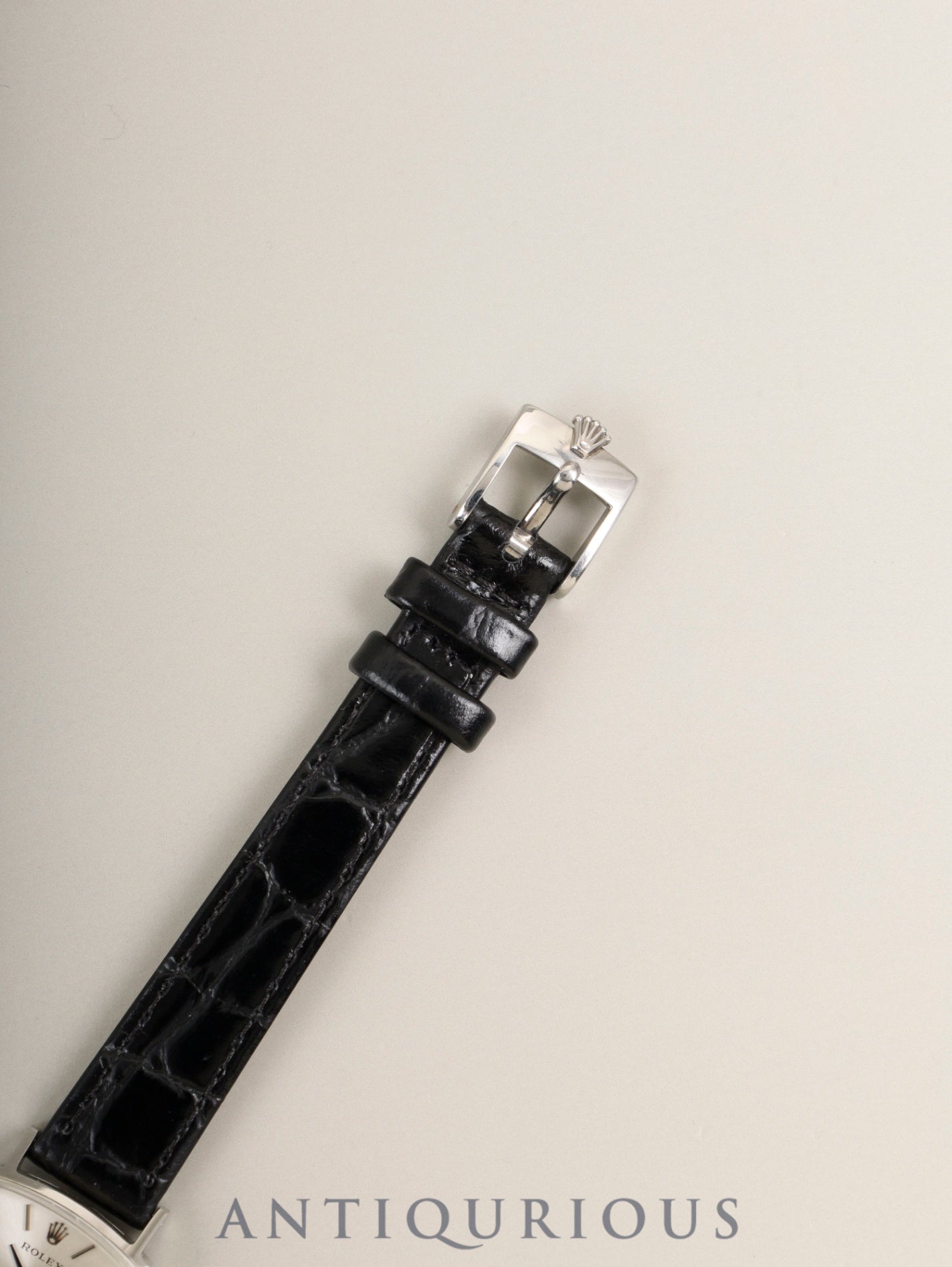 ロレックス プレシジョン 2652 手巻き Cal.1400 SS 革 純正ピンバックル（SS）シルバー文字盤 30番（1970年）箱 冊子 タグ 純正レザーベルト付きオーバーホール済み