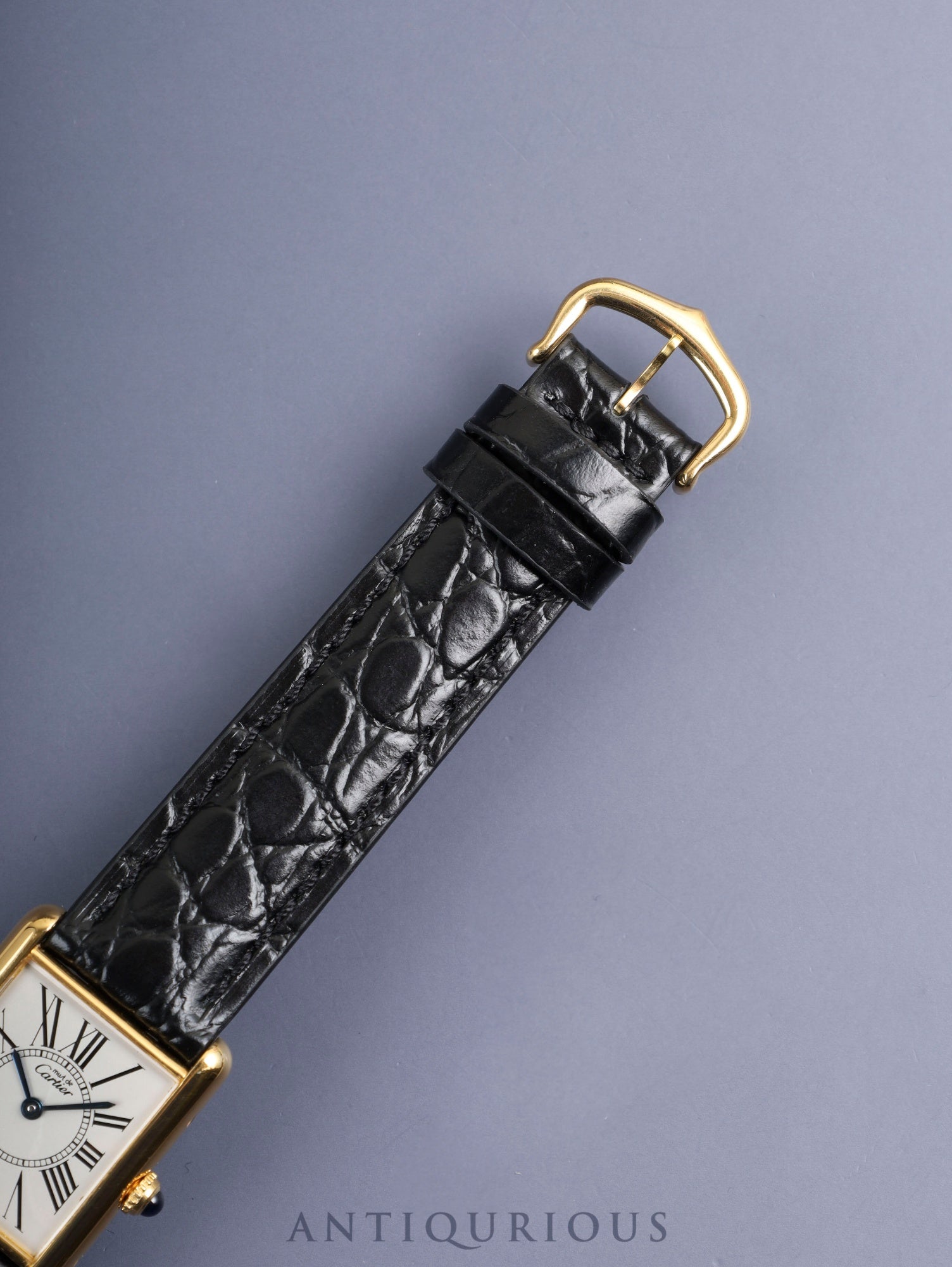 カルティエ マストタンク LM 590005 クォーツ Cal.90  SV925 革 純正尾錠（GP）オパラン文字盤（SWISS表記）オーバーホール済み