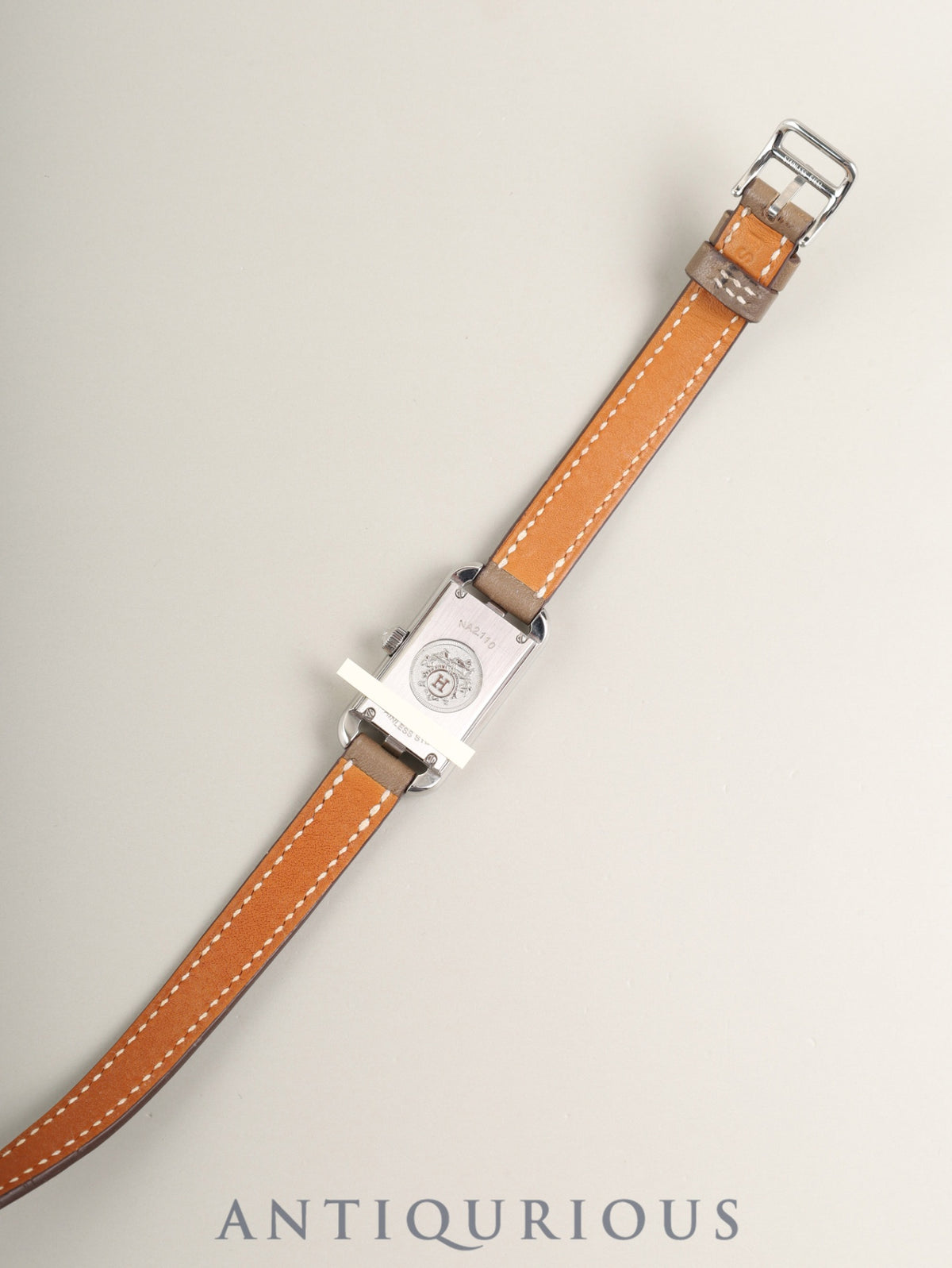 エルメス ナンタケット NA2.110 クォーツ Cal.280.002 SS 純正革ベルト 純正ピンバックル（SS）シルバーアラビア文字盤（SWISS MADE表記）オーバーホール済み