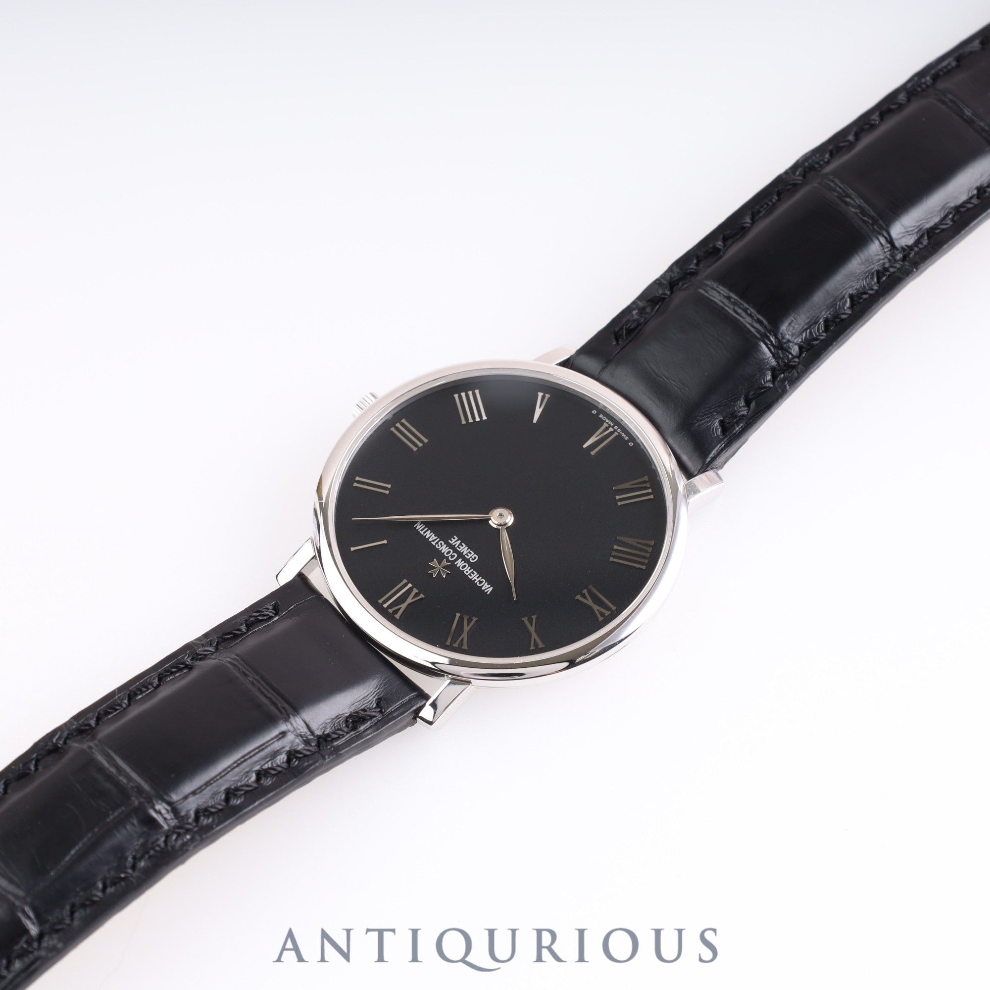 Vacheron Constantin Essential Flat 31160/000G-8996 Manual winding Cal.1132 WG Leather Black dial 33.0mm *Complete service completed on 6/12/2023