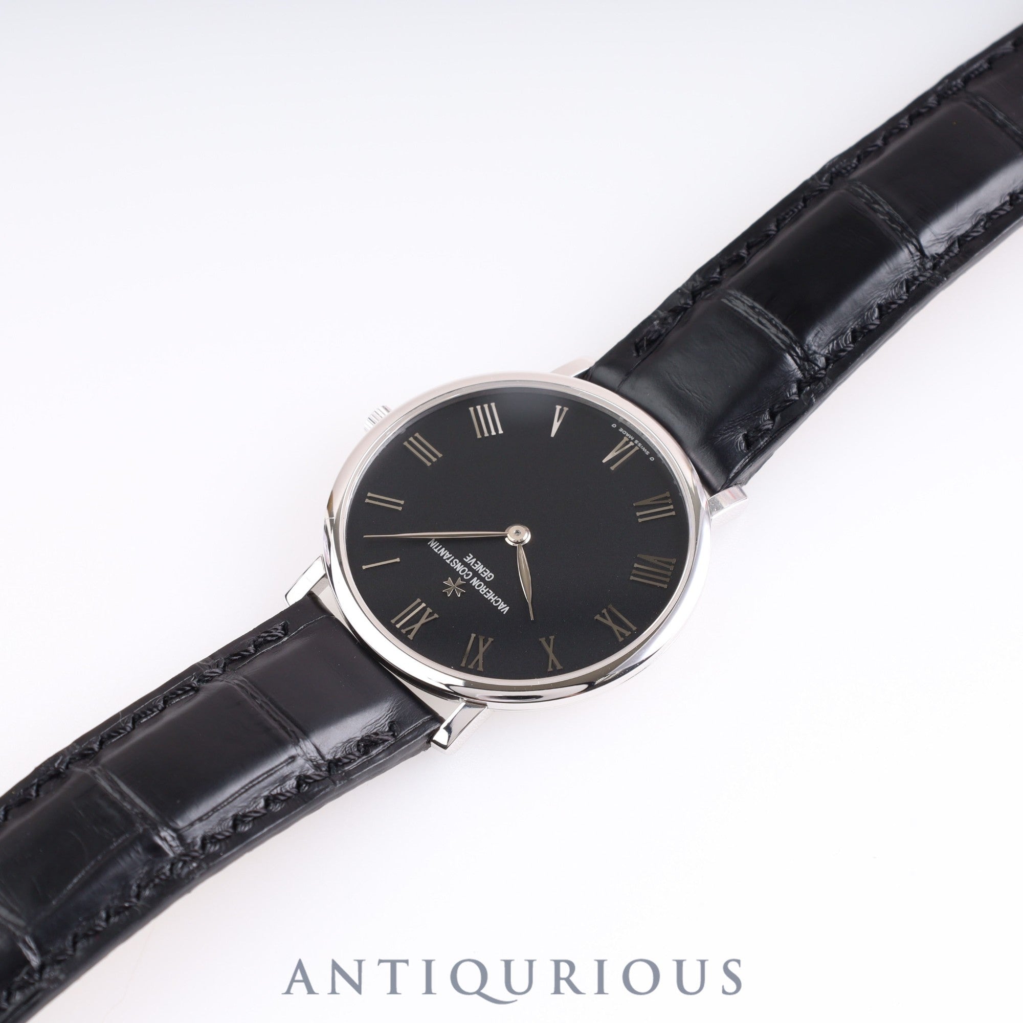 VACHERON CONSTANTIN ESSENTIELLES FLAT 31160/000G-8996 Manual winding Cal.1132 WG Leather Black dial 33.0mm *Complete service completed on 6/12/2023
