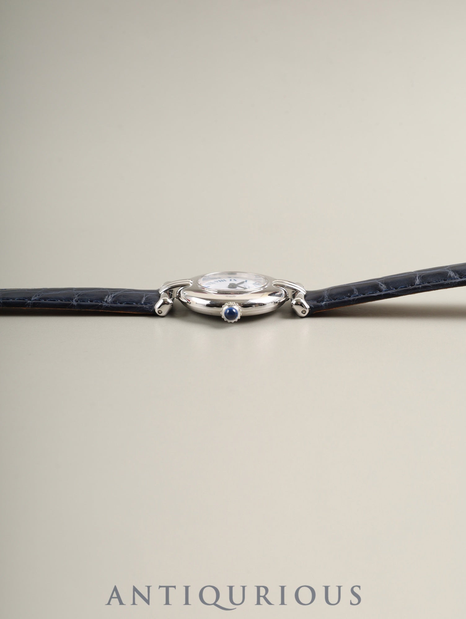 カルティエ マストコリゼ W1001665 / 690002 クォーツ Cal.90.06 SV925 革 純正Dバックル（SS） ホワイトローマン文字盤 箱 冊子 保証書（個人名記載あり）オーバーホール済み