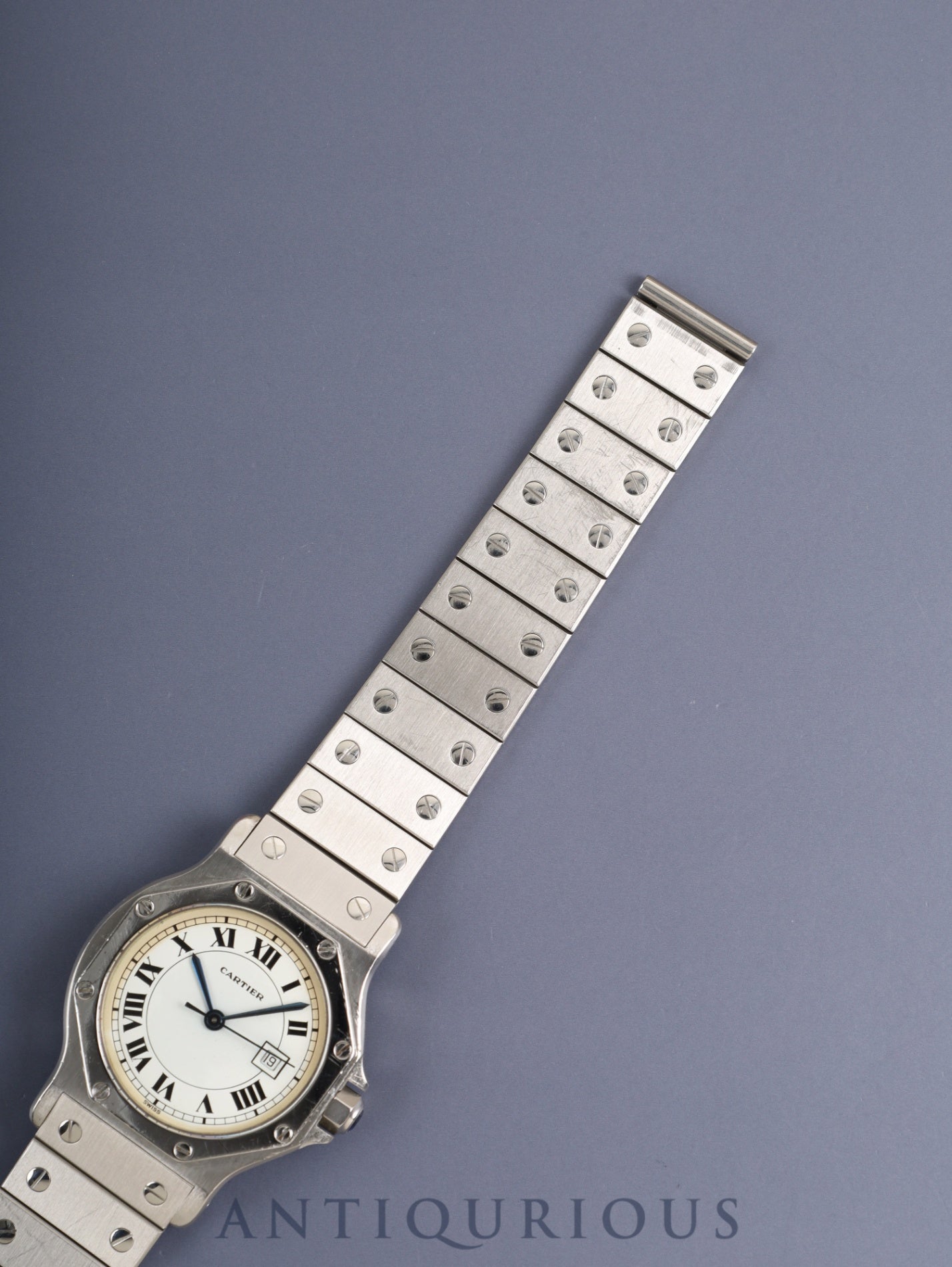 Cartier Santos Octagon LM 2965 Automatic Cal. ETA2671 SS SS White Roman Dial (SWISS marking) Overhauled