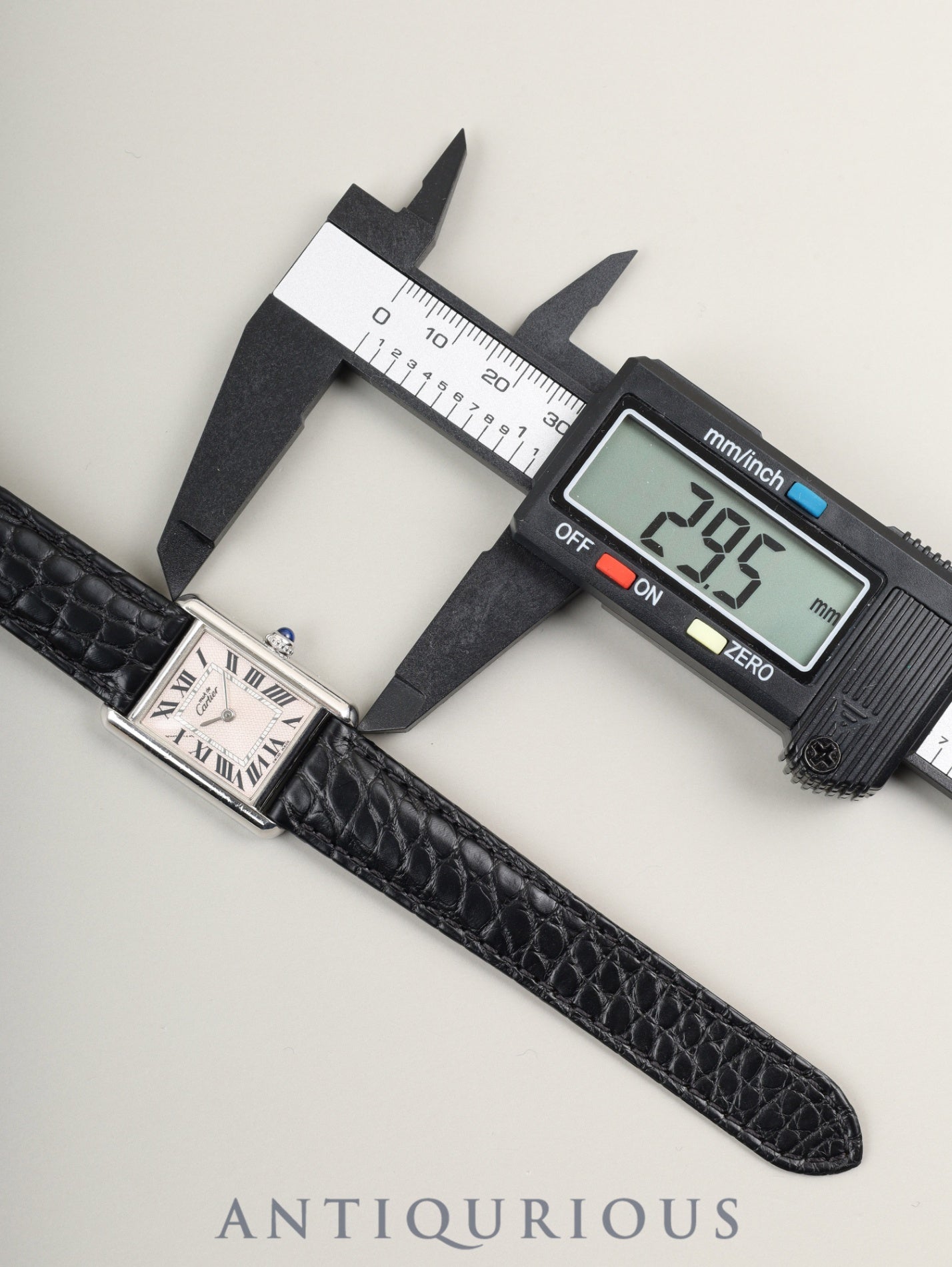 カルティエ マストタンク MM W1016130 / 2416  クォーツ Cal.057 SV925 革 純正Dバックル（SS） ピンクローマン（クリスマス限定）文字盤 オーバーホール済み