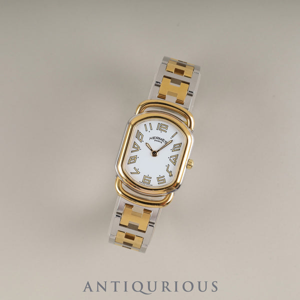 Hermès Rally Quartz Cal.976.001 SS/GP SS/GP White Dial Box Overhauled