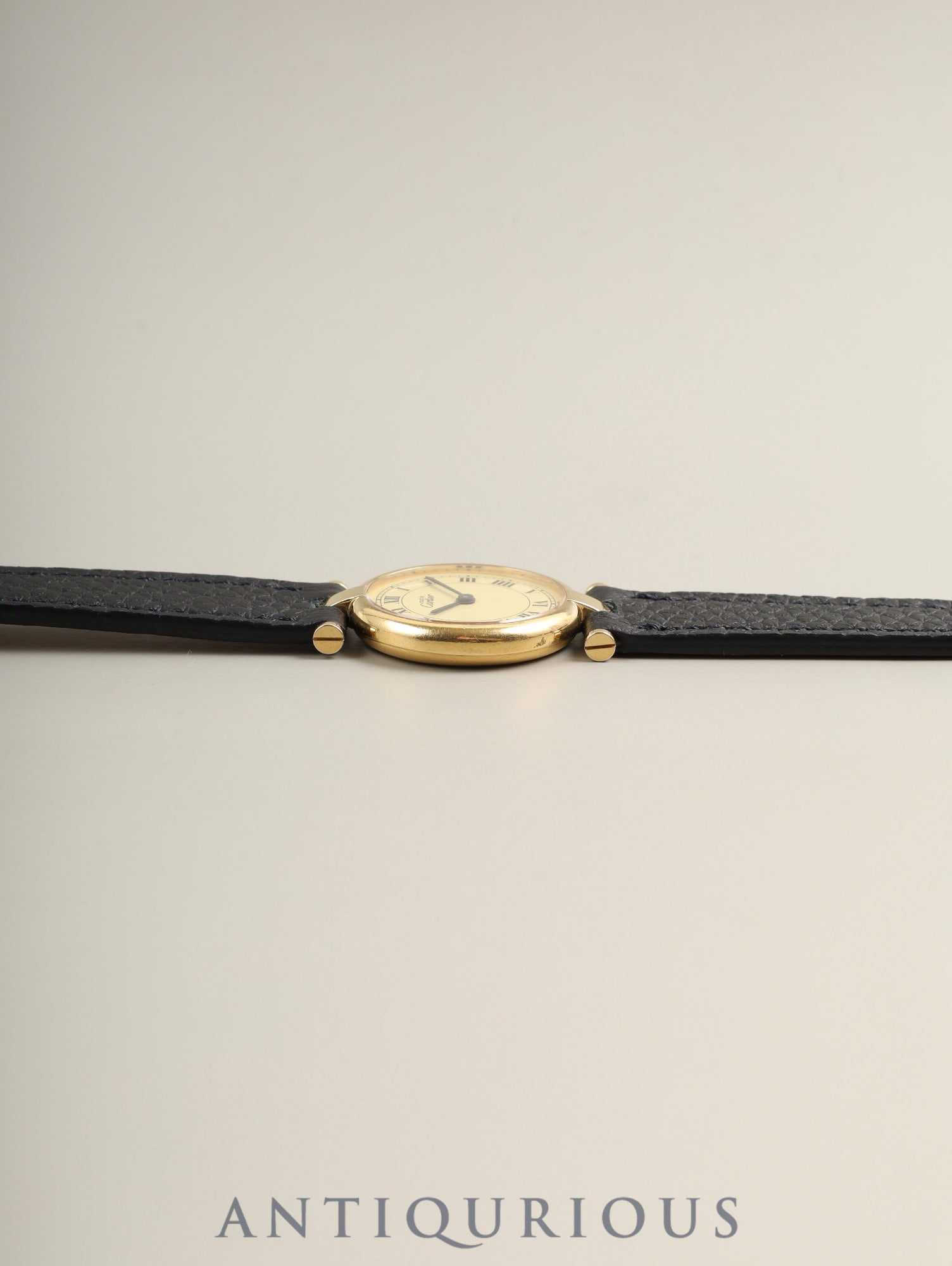 Cartier Must Vendôme VLC SM W1002254 / 1851 Quartz Caliber 690 SV925 Leather Strap with Genuine GP Buckle Ivory Roman Dial Box Booklet Warranty Card Overhauled