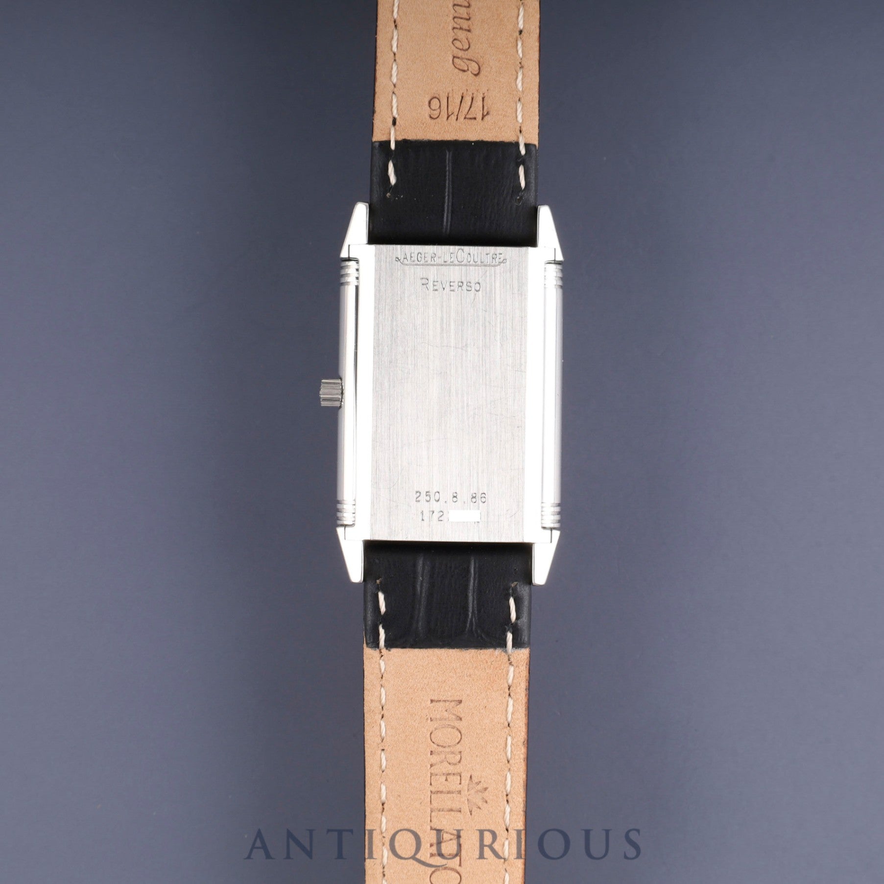 Jaeger-LeCoultre Reverso Classic 250.8.86 Manual Winding Caliber 846/1 Leather Strap Genuine Buckle (SS) Silver Arabic Dial Box Overhauled