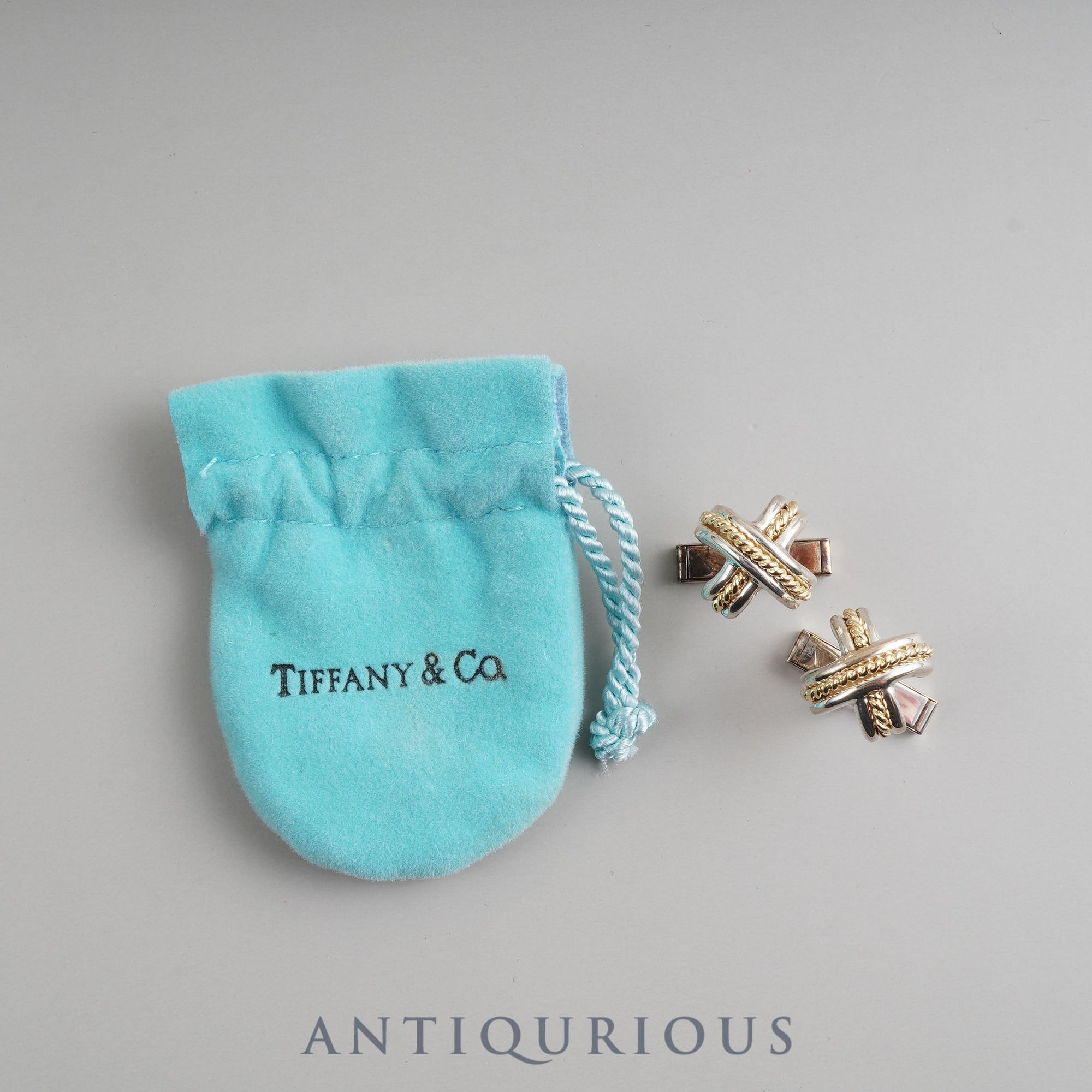 TIFFANY Tiffany Cufflinks Signature Cross SV925 750 Bag