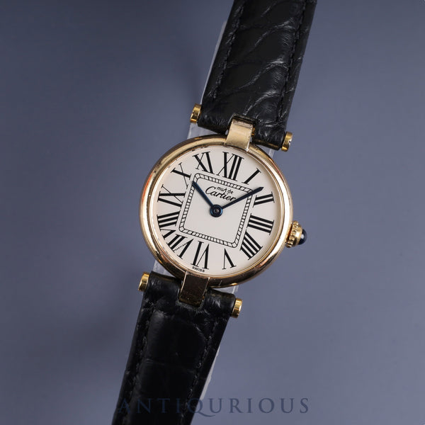 カルティエ マスト ヴァンドーム VLC SM W1005354 / 1851 クォーツ Cal.90 SV925 革 純正Dバックル（GP）オパラン文字盤 箱 オーバーホール済み
