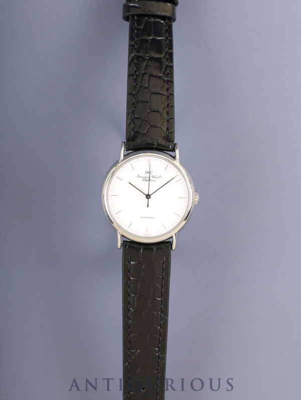 IWC Portofino IW351403 Automatic Cal.37521 SS Leather Aftermarket Pin Buckle (SS) White Dial Overhauled