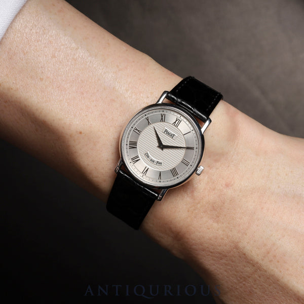 Piaget Tradition La Côte aux Fées 90035 Manual Winding Caliber 430P 750 Leather Watch with Genuine Buckle (750) Silver Dial Overhauled