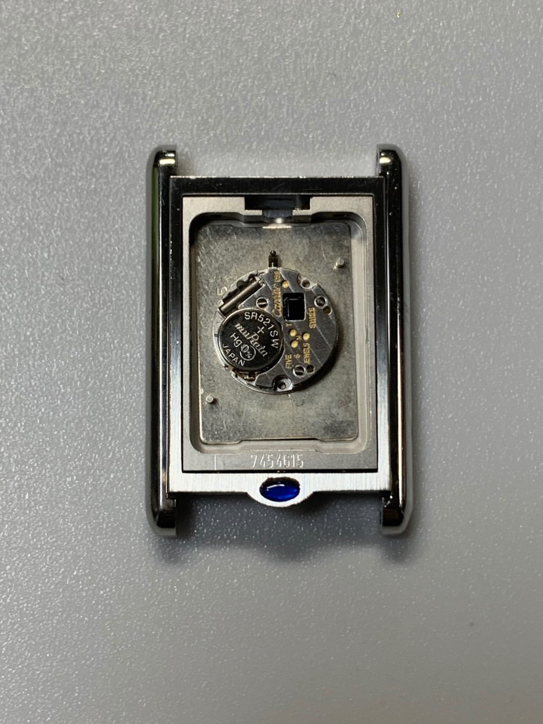 カルティエ タンク バスキュラント MM W1011258 / 2405 クォーツ Cal.059 SS 革 純正ピンバックル（SS） ホワイトローマン文字盤 オーバーホール済み