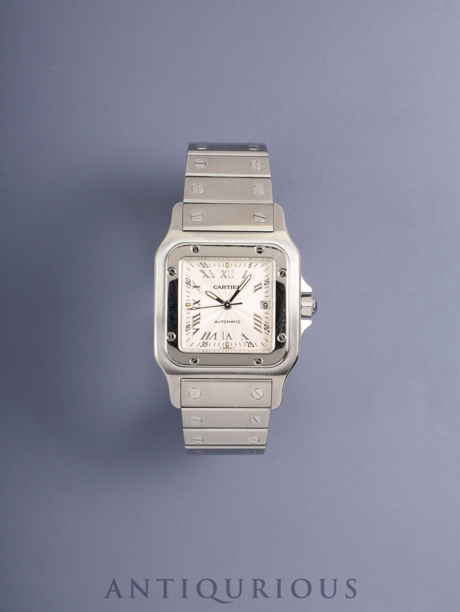 カルティエ サントス ガルベ LM W20040D6 / 2319 自動巻き Cal.ETA2000-1 SS SS シルバーギョーシェ文字盤 箱 オーバーホール済み