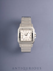 Cartier Santos Galbee LM W20040D6 / 2319 Automatic Caliber ETA2000-1 Stainless Steel Silver Guilloche Dial Box Overhauled