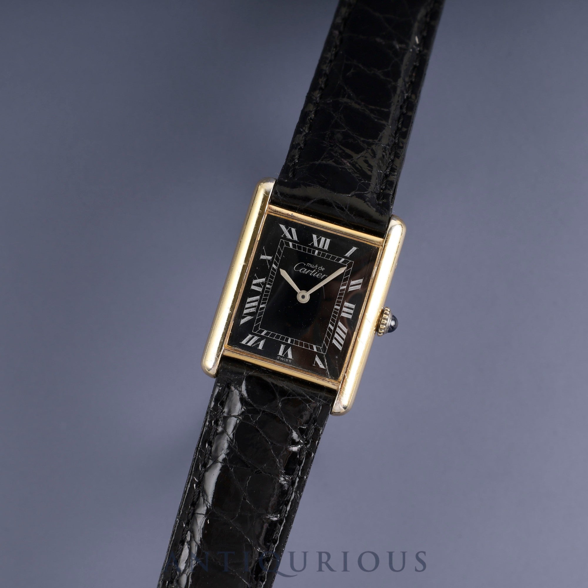 OH済み Cartier カルティエ タンク マスト ドゥ ブルー カルティエ マストタンク ブルー ローマ数字 ホワイト ダイヤル