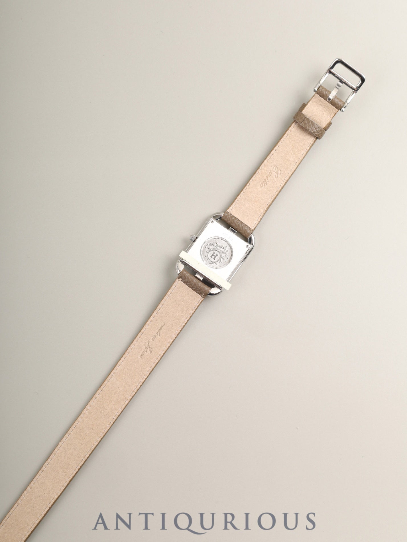 エルメス ケープコッド CC1.210.220 / HJE クォーツ Cal.976.001 SS 革 純正尾錠（SS）シルバーアラビア文字盤 箱 冊子 保証書（2002年 / 個人名記載あり）オーバーホール済み