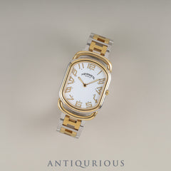 Hermes Rally 82.03.76 Quartz Cal.256.041 SS/GP SS/GP White Roman Dial Overhauled