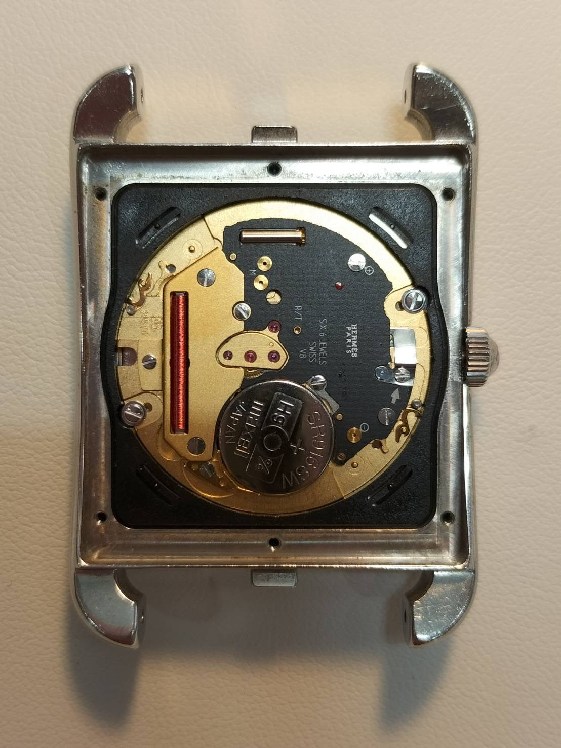 エルメス ケープコッド CC1.810 クォーツ SS 革 純正バックル（SS）グレーアラビア文字盤 箱 冊子 保証書（2009年）オーバーホール済み