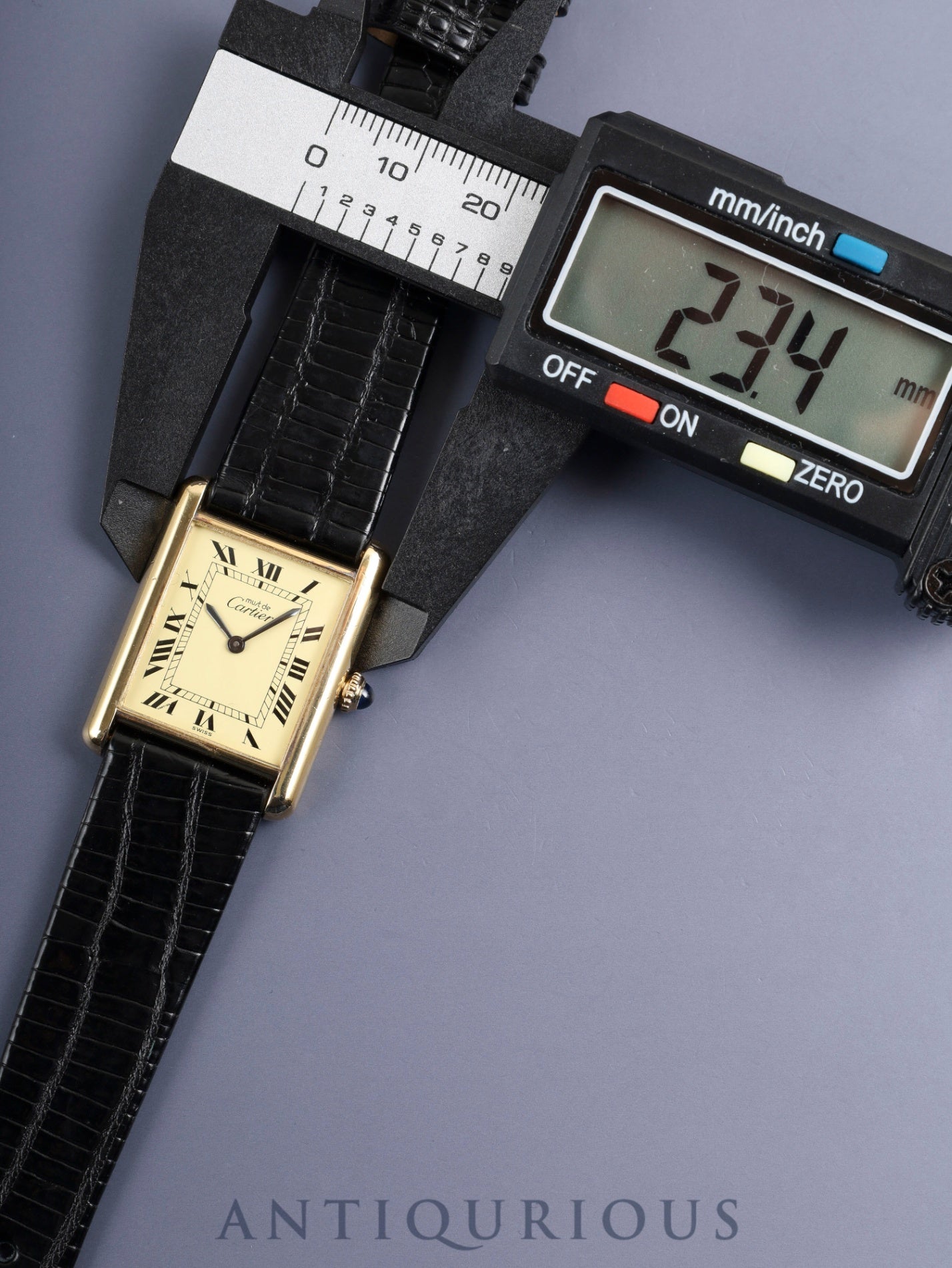 カルティエ マストタンク 手巻き SV925 カルティエ マストタンク LM 手巻き Cal.78-1 SV925 革 純正Dバックル