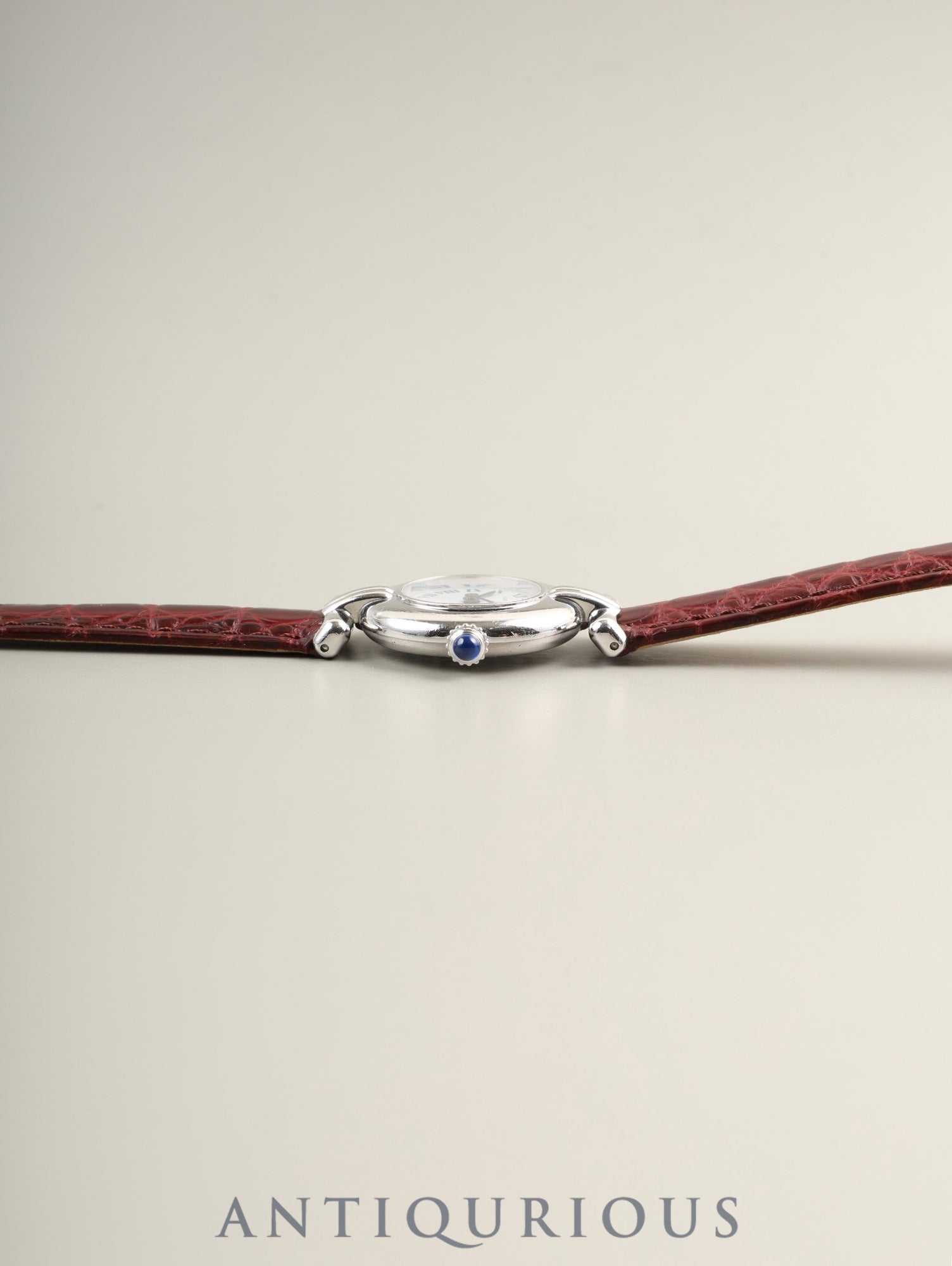 カルティエ マストコリゼ 590002 クォーツ Cal.690 SV925 革 純正Dバックル（SS） ホワイトローマン文字盤 オーバーホール済み