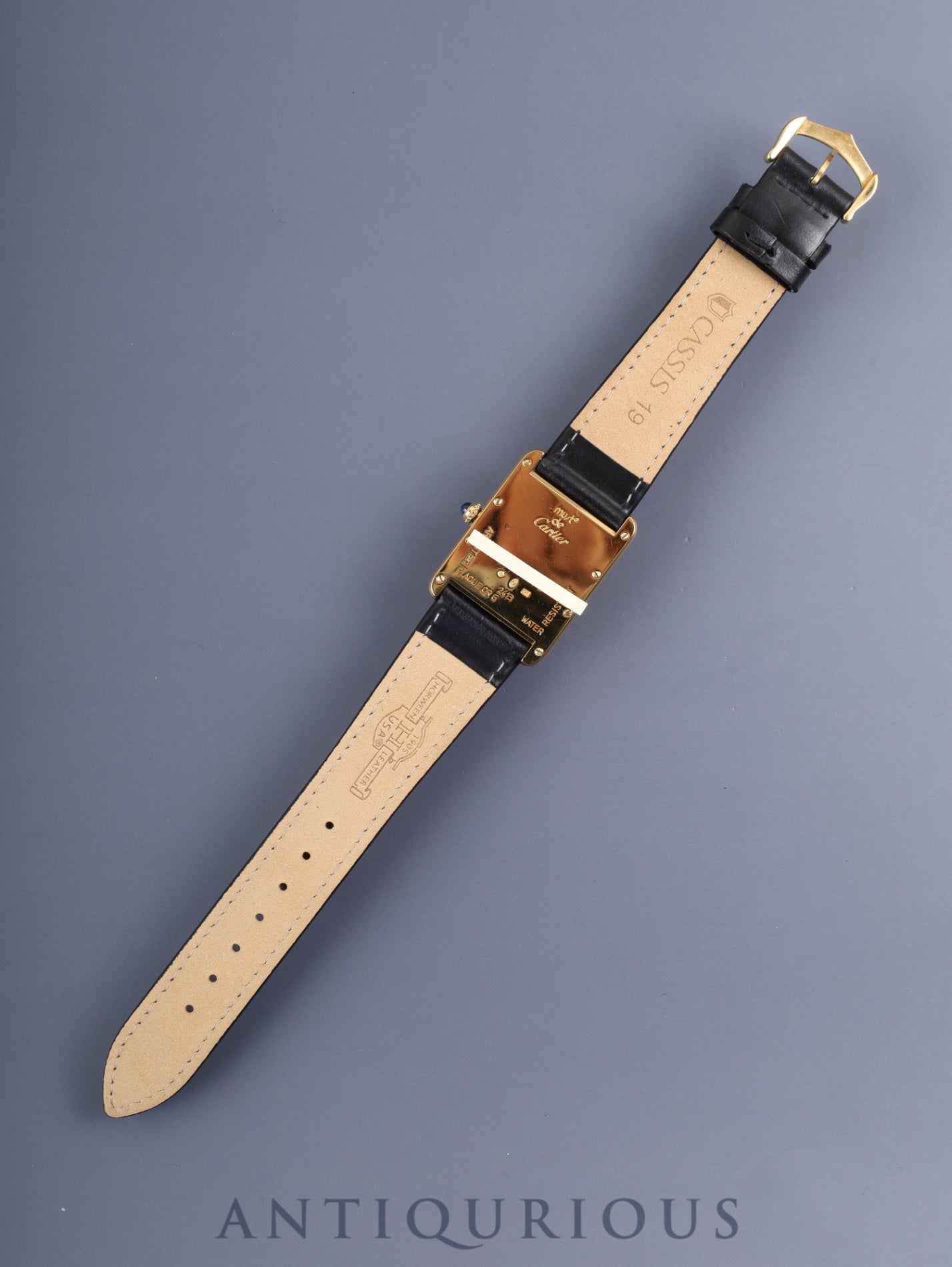 カルティエ マストタンク GM（XL） W1017454/2413 クォーツ Cal.687 SV925 革 純正Dバックル（GP）アイボリーローマン文字盤 オーバーホール済み