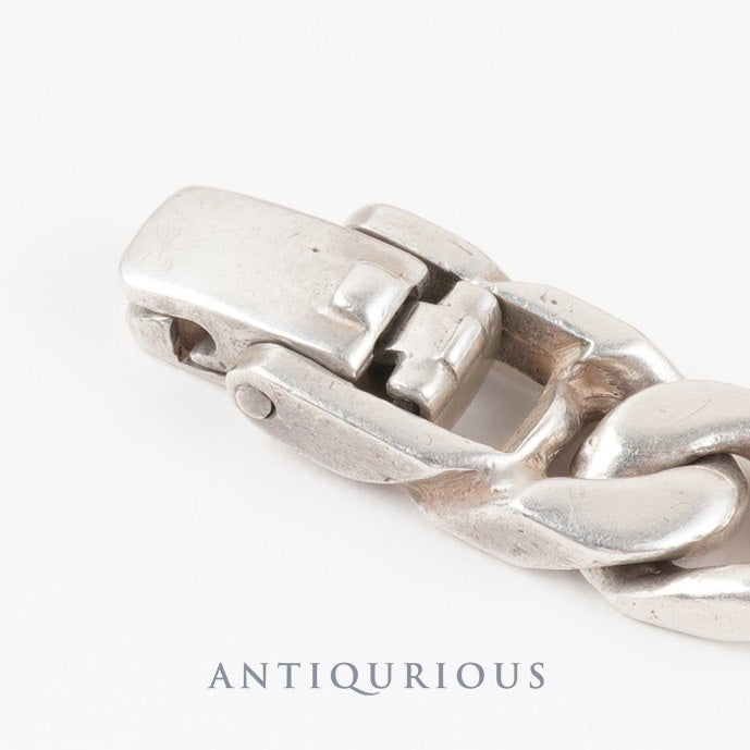 Hermes Bracelet ID Chain Vintage SV800 18 Links Boxed Wrist Circumference Approx. 19cm SV800 Hallmark Crab
