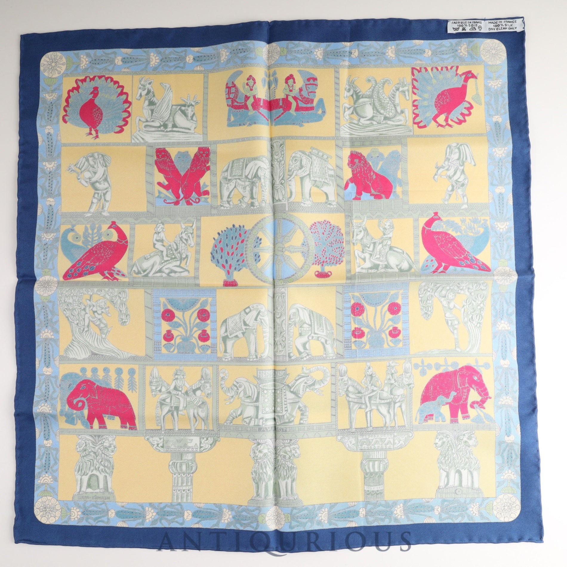 Hermes scarf Carre 45 Tower gate SILK 100%