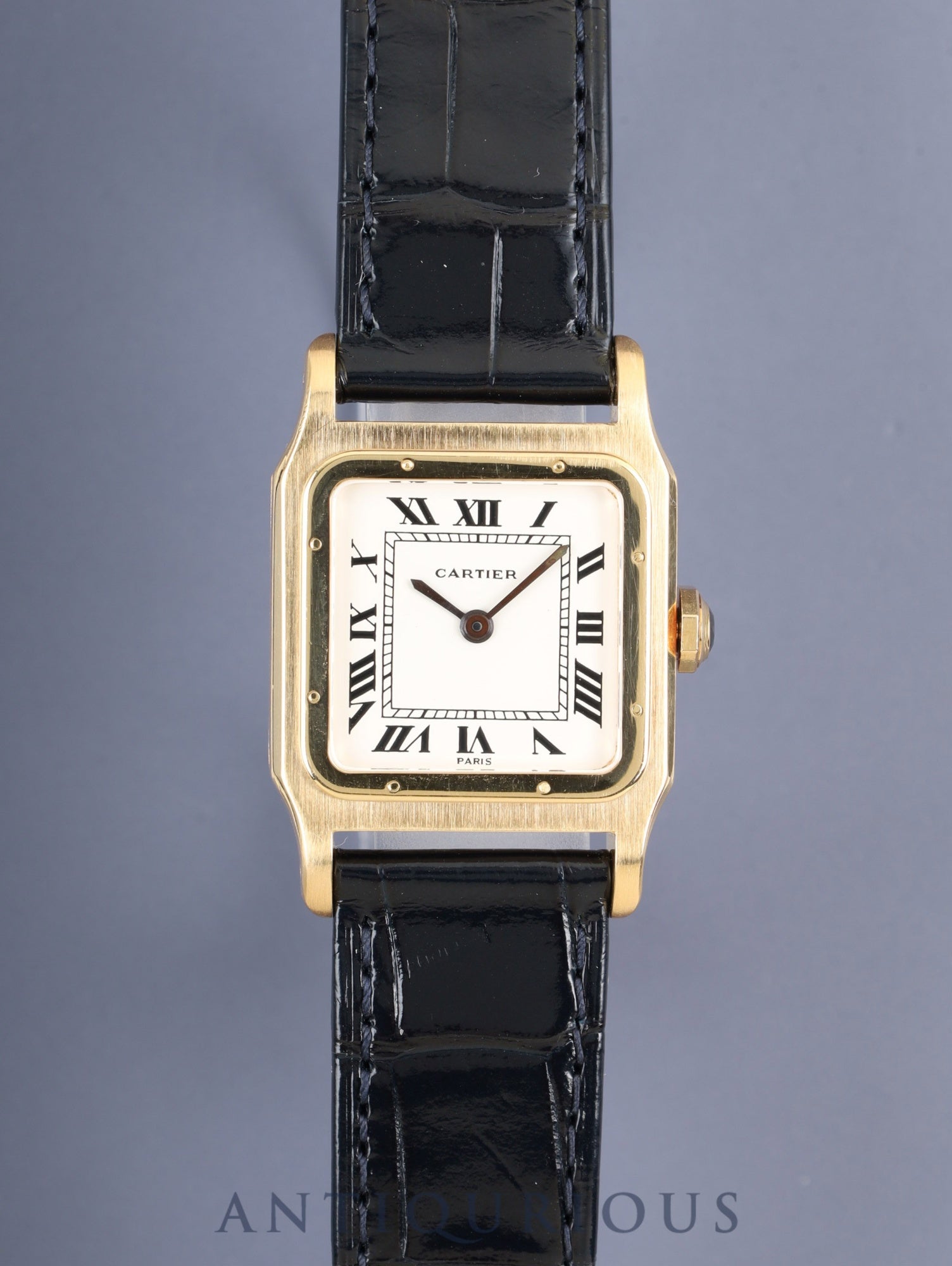 Cartier サントスデュモン 時計　純正ベルト カルティエ Cartier サントスデュモン XL用 クロコバンド ブラウン