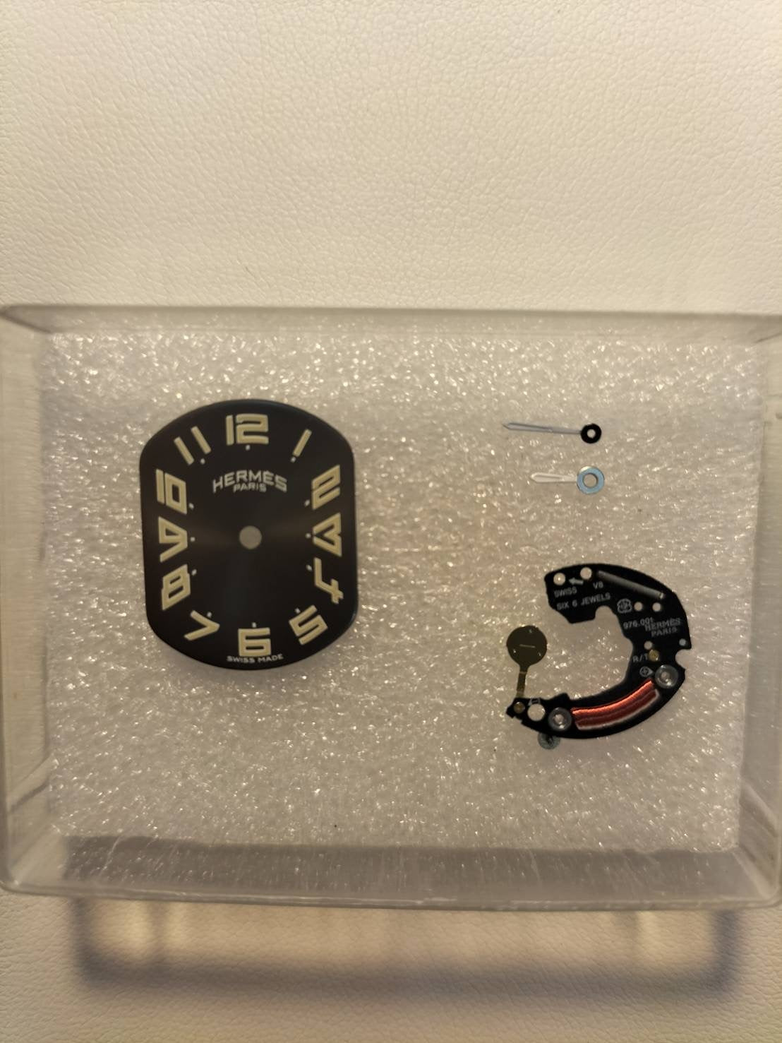 Hermes Rallye RA1.210 Quartz Cal.976.001 Stainless Steel Gray Dial Box Booklet Warranty Card Overhauled