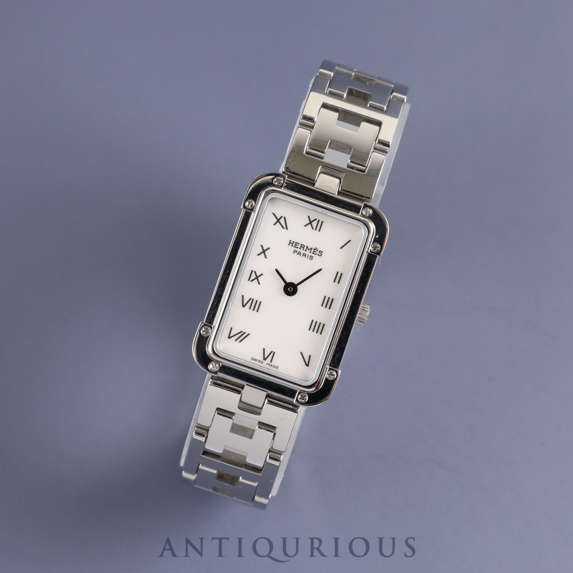 Hermes Cloajour CR2. 210 Quartz Cal.976.001 SS Shell Dial Warranty (2012) Box Booklet Overhauled