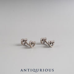 Hermes Cufflinks Rope Motif SV925 Vintage
