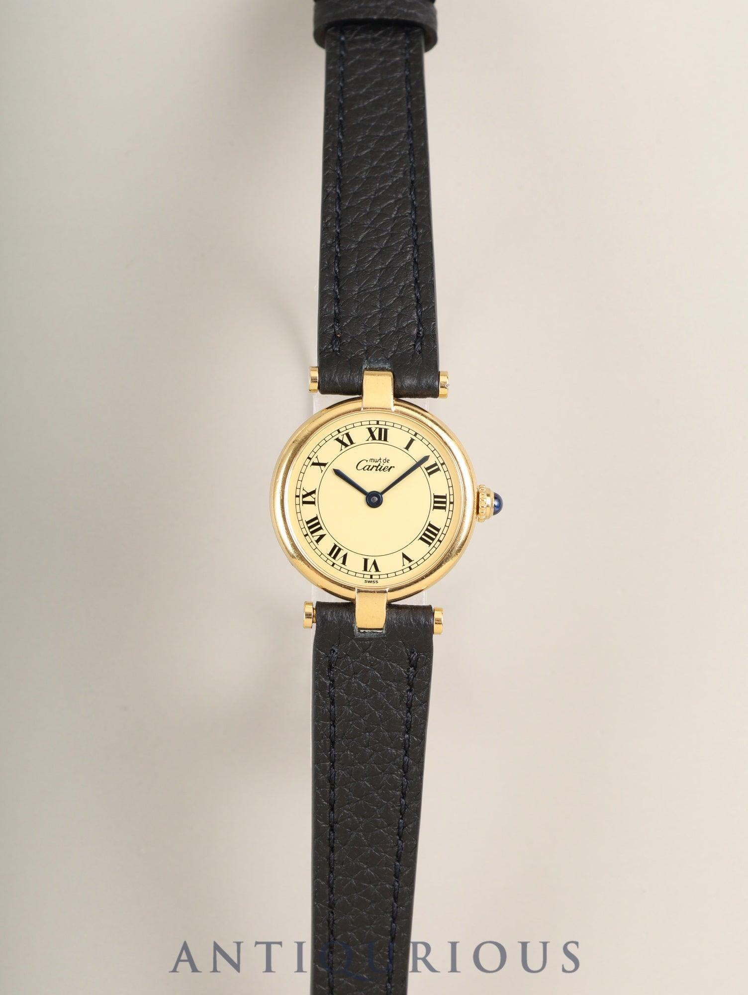 Cartier Must Vendôme VLC SM W1002254 / 1851 Quartz Caliber 690 SV925 Leather Strap with Genuine GP Buckle Ivory Roman Dial Box Booklet Warranty Card Overhauled