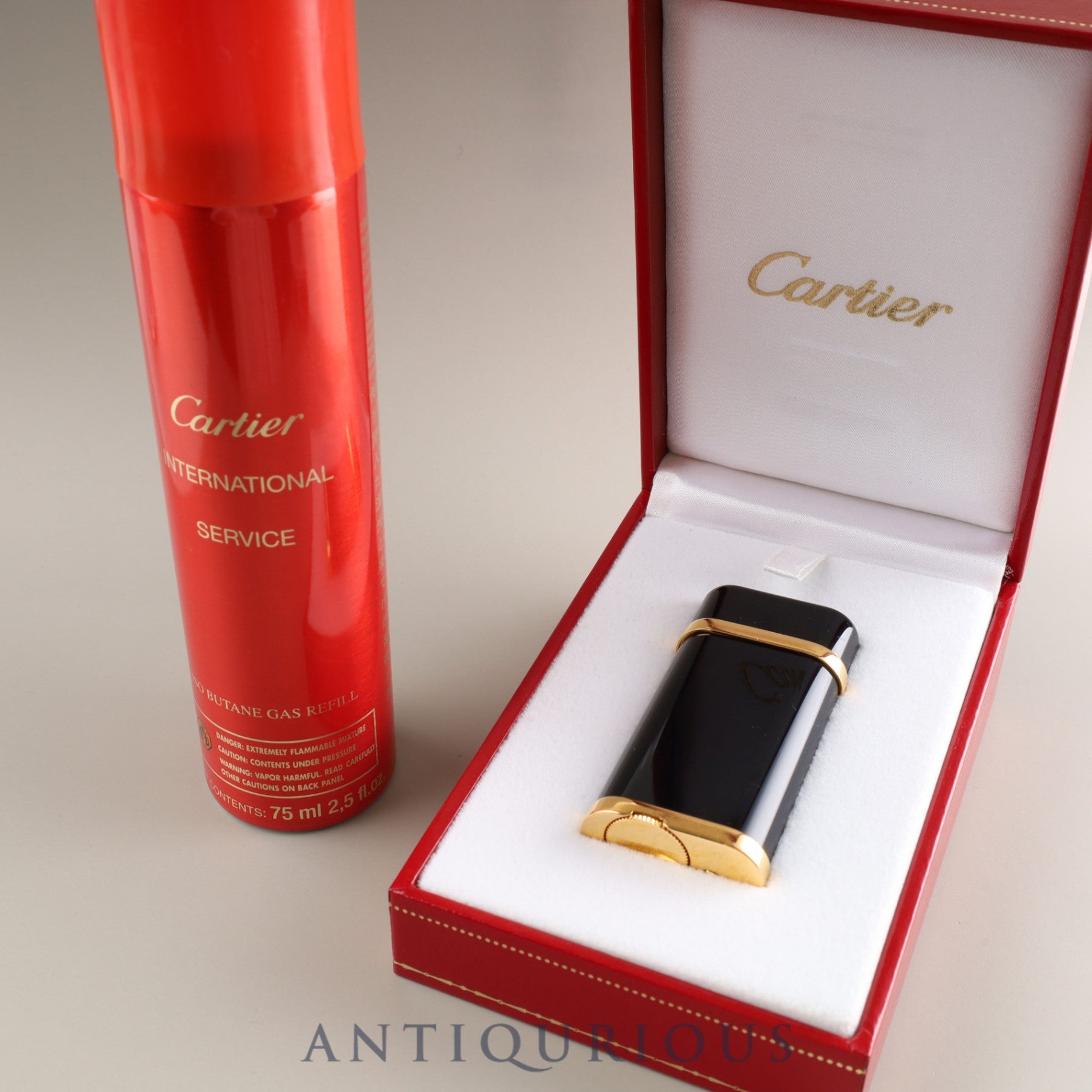 CARTIER Cartier Lighter Gadron Black x GP Box