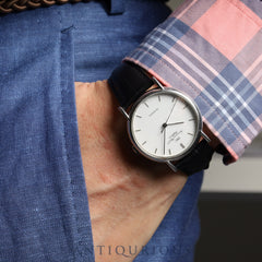 IWC ポートフィノ IW351403 自動巻き Cal.37521 SS 革 社外尾錠（SS） ホワイト文字盤 オーバーホール済み アイダブリュシー