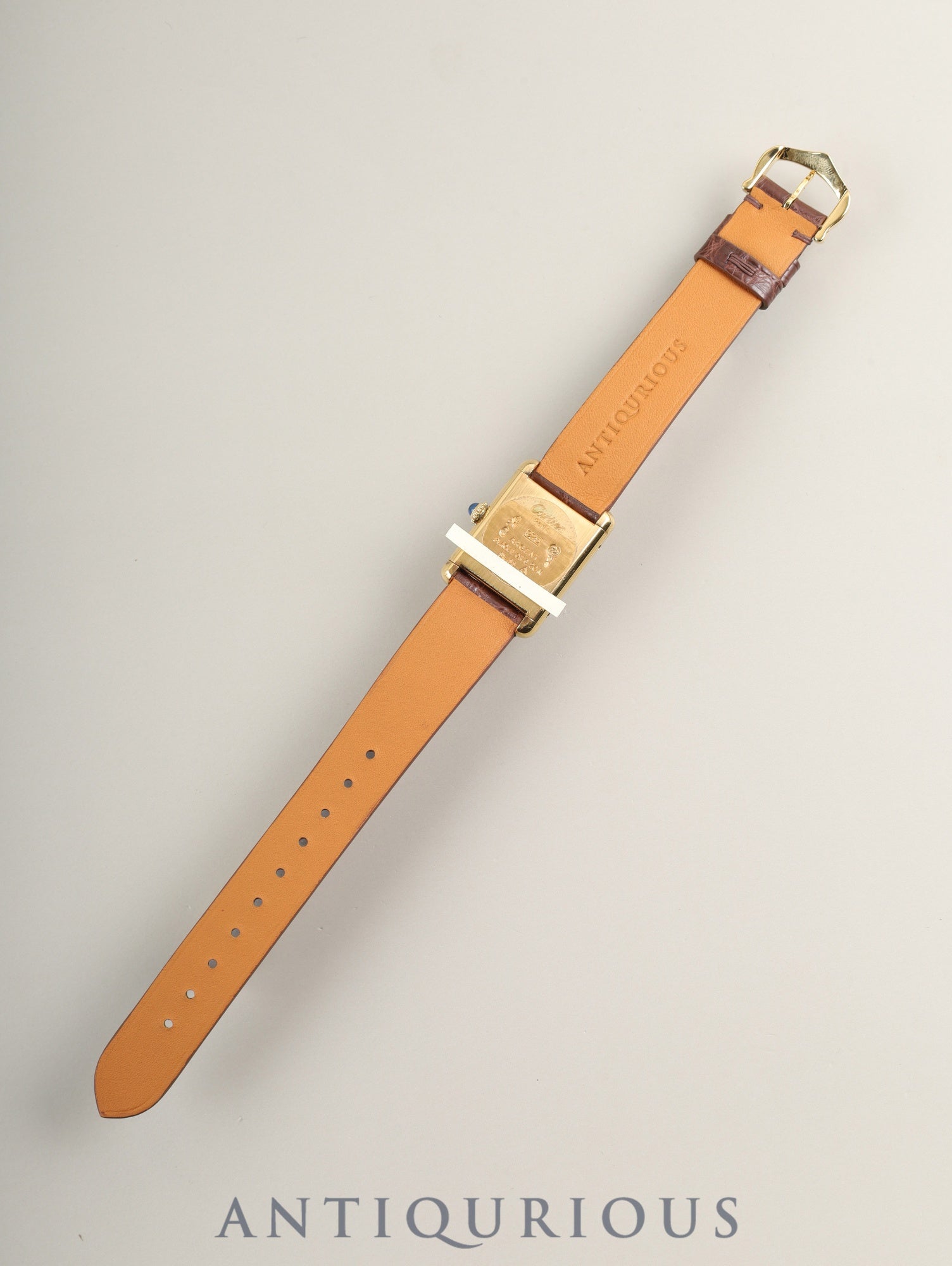 Cartier Must Tank SM Manual Winding Caliber 78-1 SV925 Leather Genuine Buckle (GP) Garnet Dial Bordeaux Dial (SWISS Marking) Box Booklet Genuine Leather Strap Warranty (1982) Overhauled