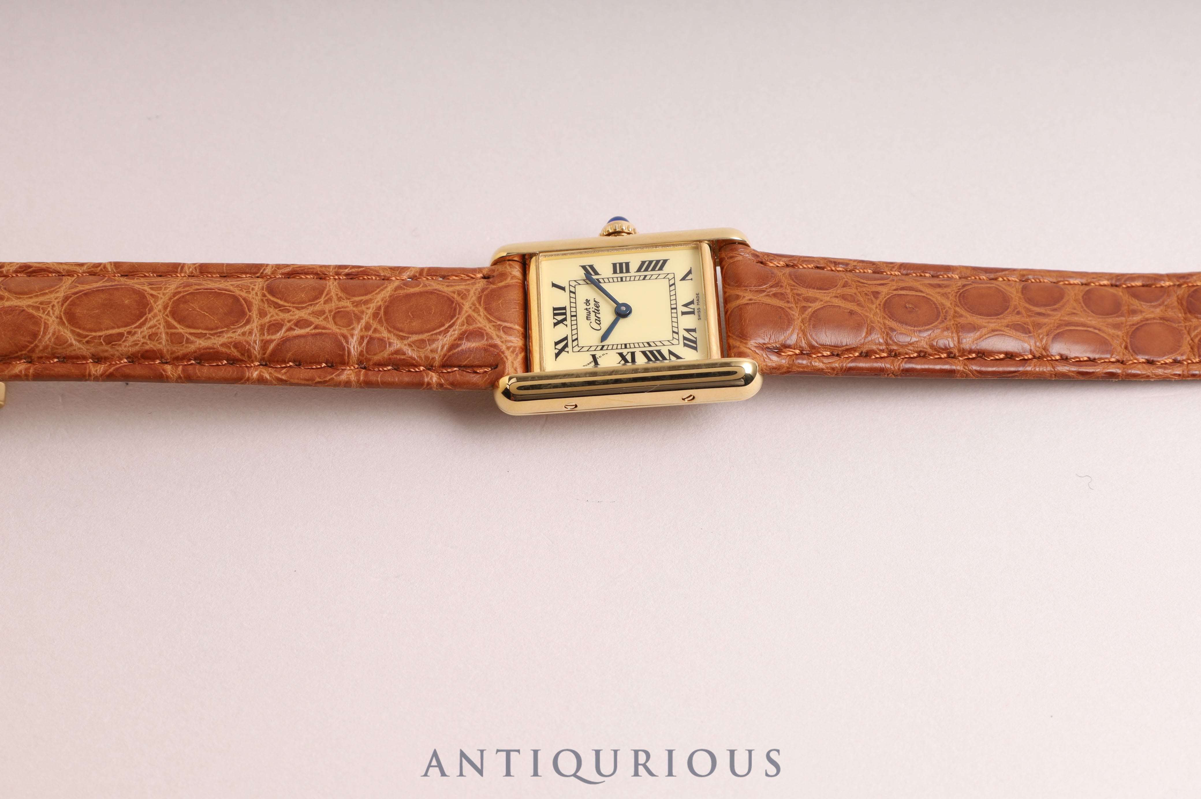 Cartier Must Tank SM QZ Ivory Roman Dial