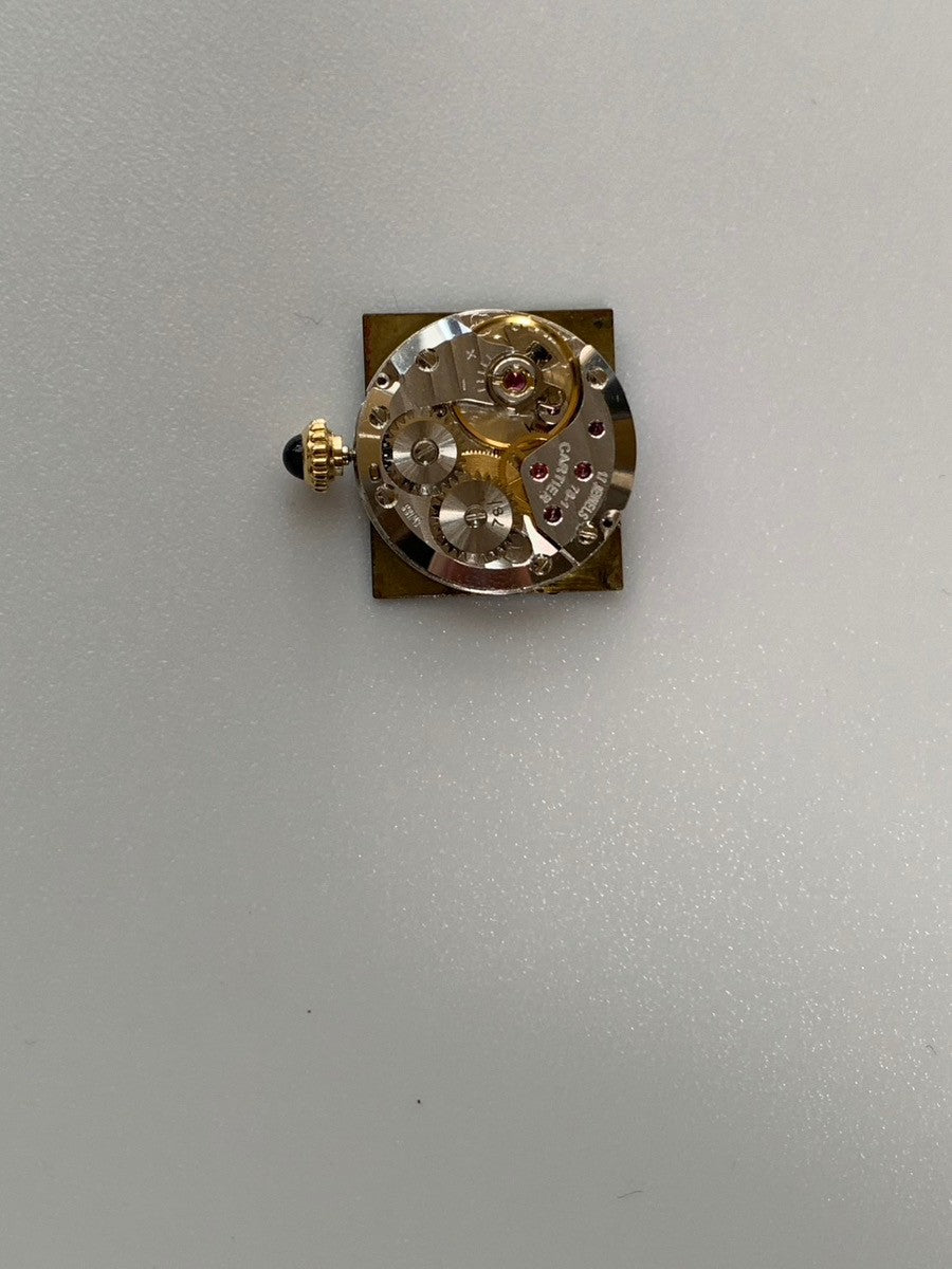 カルティエ マストタンク SM 手巻き SV925  Cal.2512-1 革 純正尾錠（GP） ブラックローマン文字盤（SWISS表記）箱 純正革ベルト オーバーホール済み 新品仕上げ済み