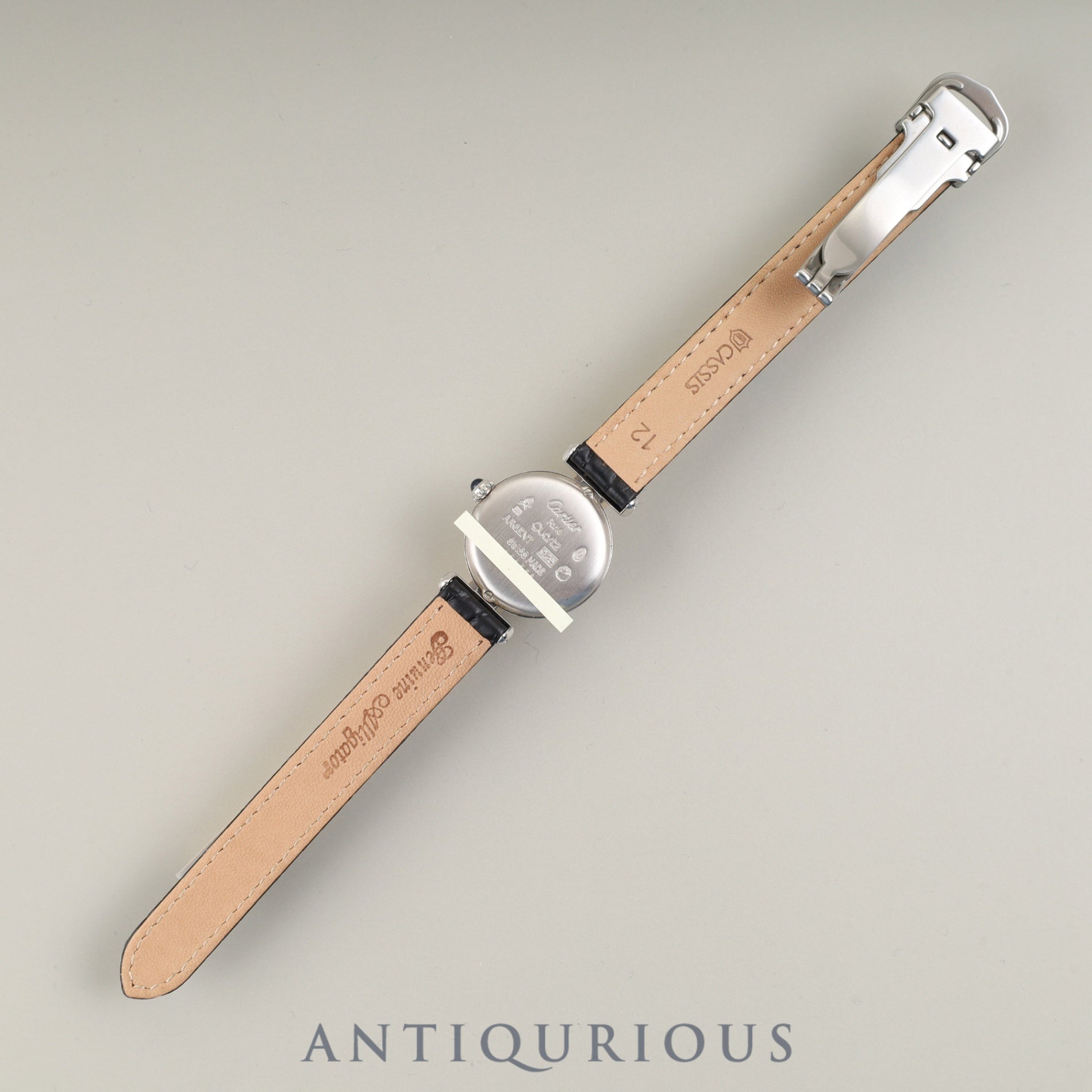 カルティエ マストコリゼ W1001665 / 690002 クォーツ Cal.90.06  SV925 革 純正Dバックル（SS） ホワイトローマン文字盤 箱 冊子 保証書（1995年） オーバーホール済み