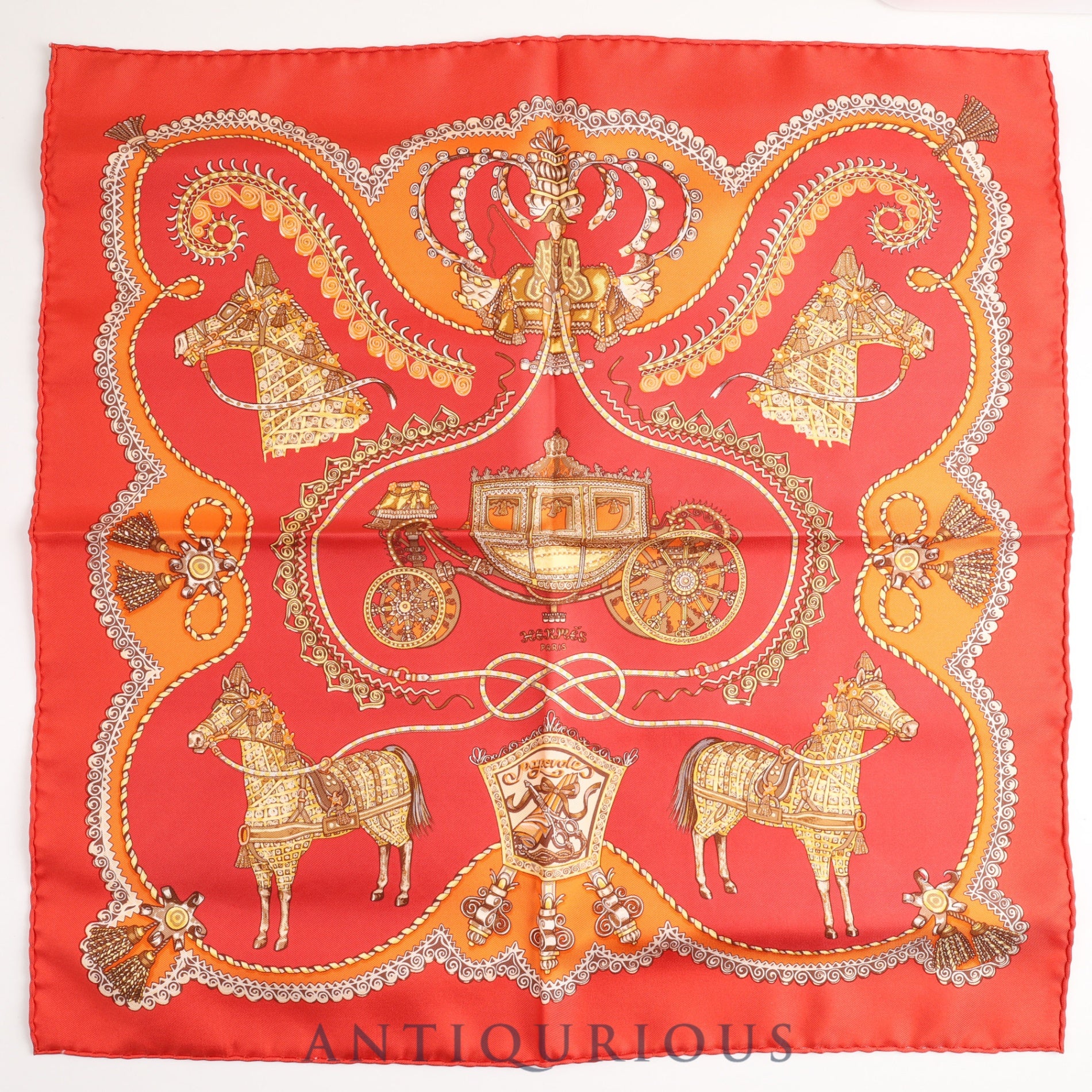 Hermes scarf Carre 45 Paprole SILK 100% box