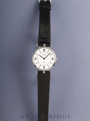 Van Cleef & Arpels Round La Collection 53101 Quartz Cal. ETA256.041 SS with original pin buckle (SS), white dial (SWISS MADE marking), box, warranty (1998), booklet, card case, overhauled.