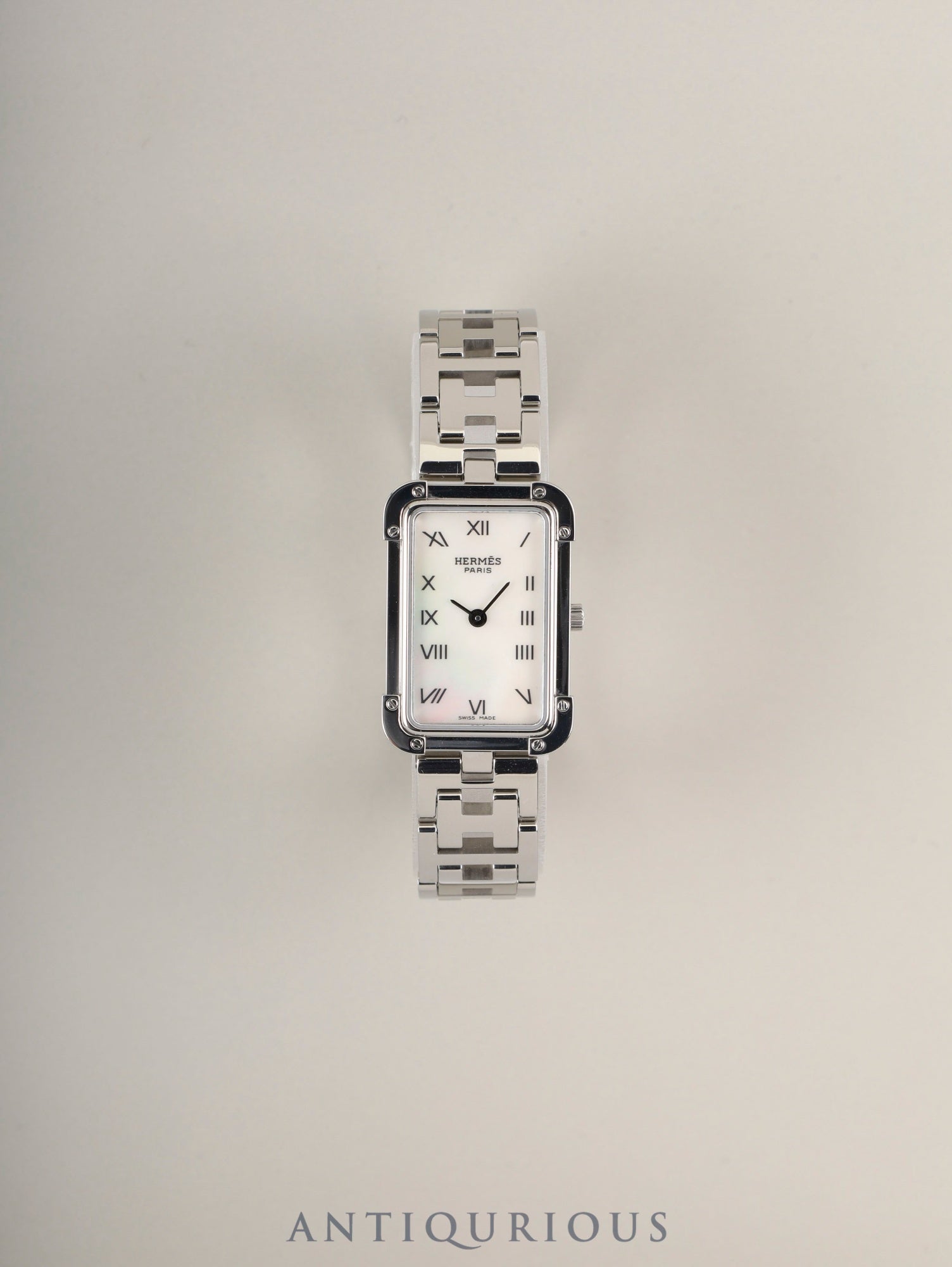 エルメス クロアジュール CR2.210 クォーツ Cal.976.001 SS SS ホワイトシェル文字盤  箱 保証書（2015年）オーバーホール済み