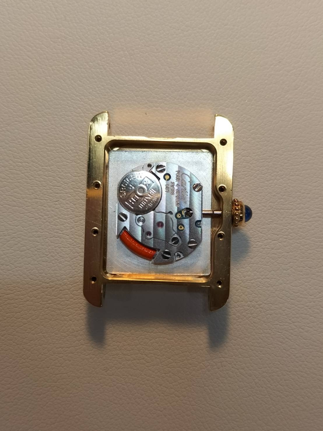 カルティエ マストタンク MM W1017354 / 2415 クォーツ Cal.057 SV925 革 純正Dバックル（GP）アイボリーローマン文字盤（SWISS MADE表記）オーバーホール済み